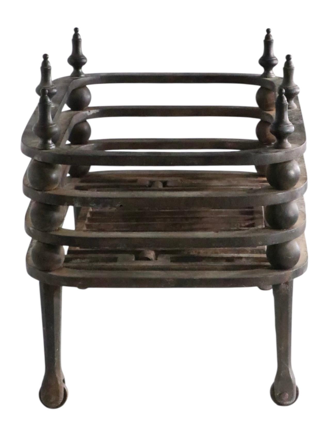 19th C Aesthetic Movement Fireplace Cast Iron Grate after Christopher Dresser For Sale 5