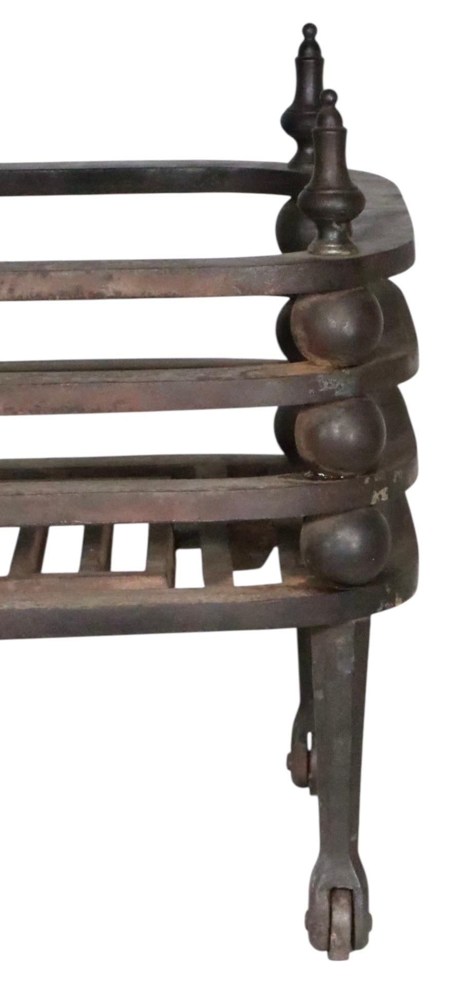 19th C Aesthetic Movement Fireplace Cast Iron Grate after Christopher Dresser For Sale 6