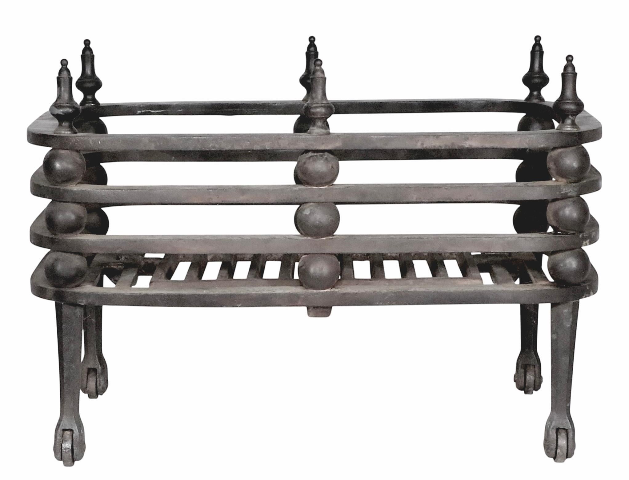 American 19th C Aesthetic Movement Fireplace Cast Iron Grate after Christopher Dresser For Sale