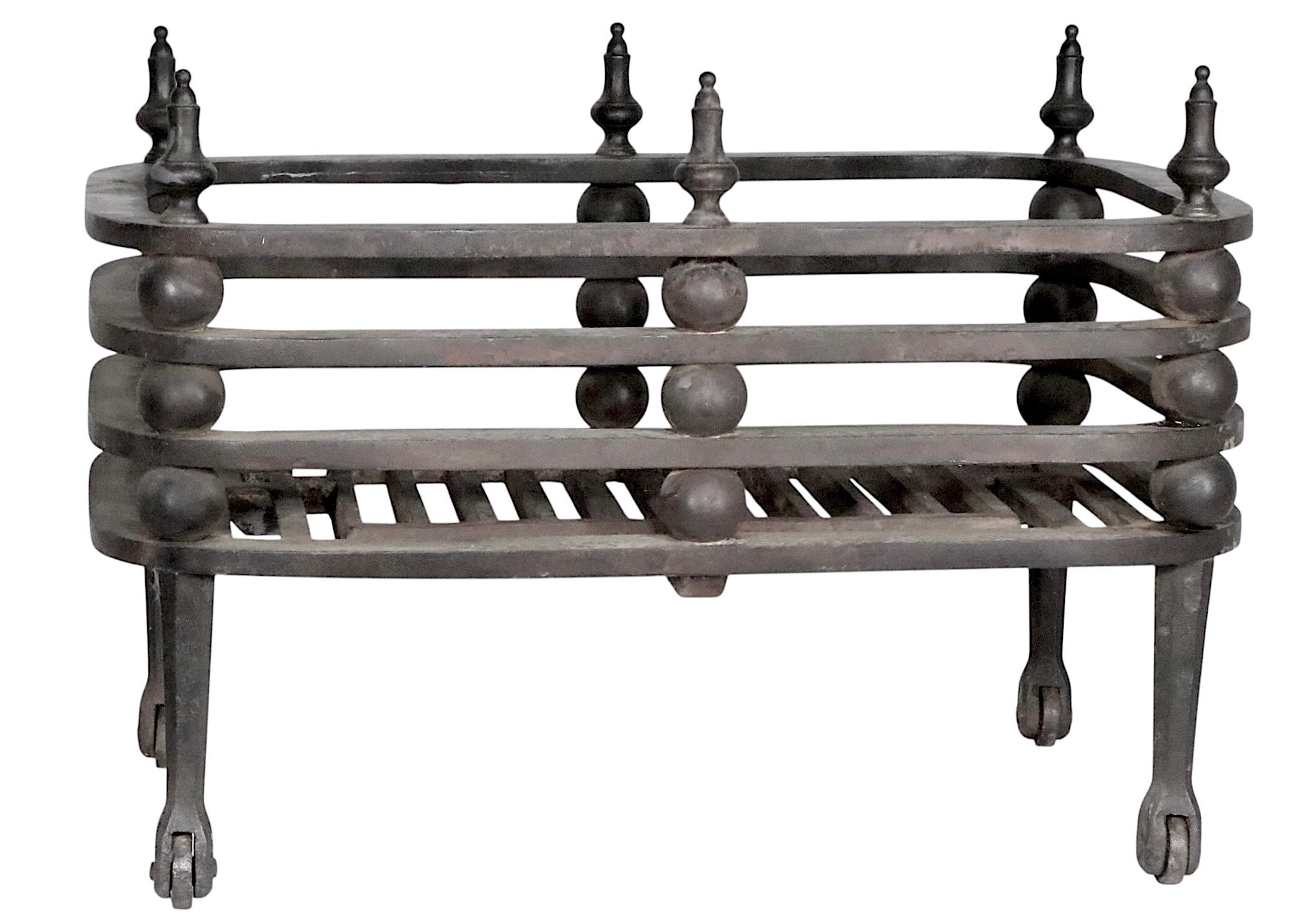 19th C Aesthetic Movement Fireplace Cast Iron Grate after Christopher Dresser For Sale 2