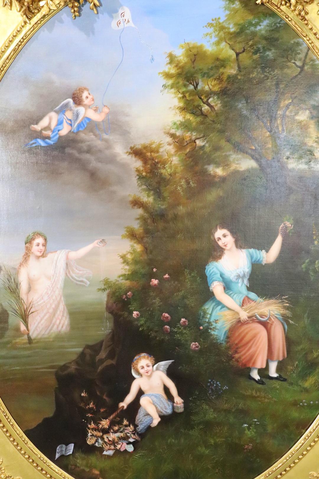 Renaissance Revival 19th C Allegorical Painting 
