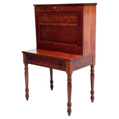 19th C American Cherry Plantation Desk Country Secretary Fall Front