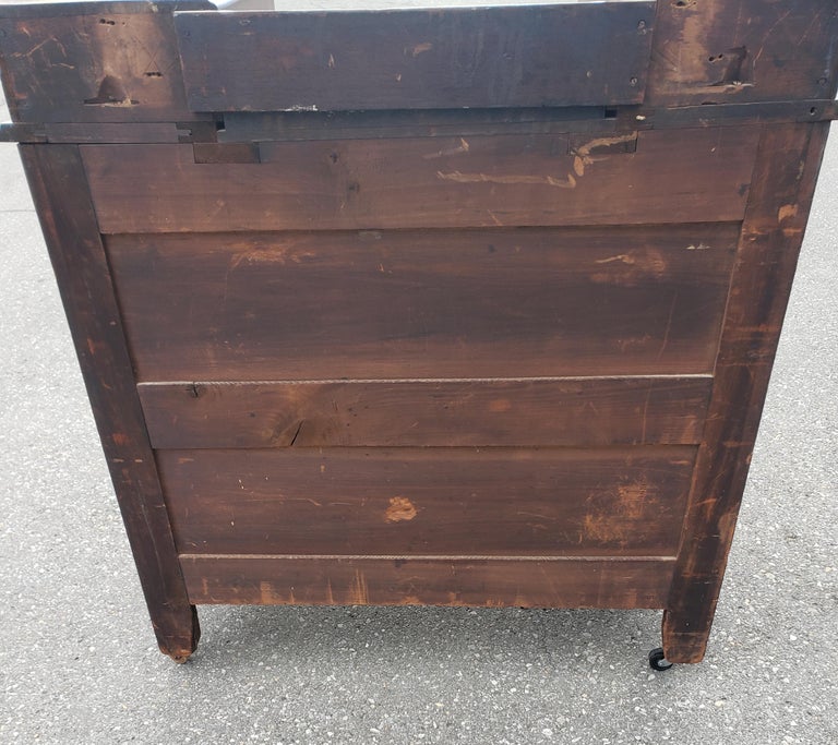 19th C. American Empire Eastlake Mahogany Dresser w/ Marble Top Inset ...