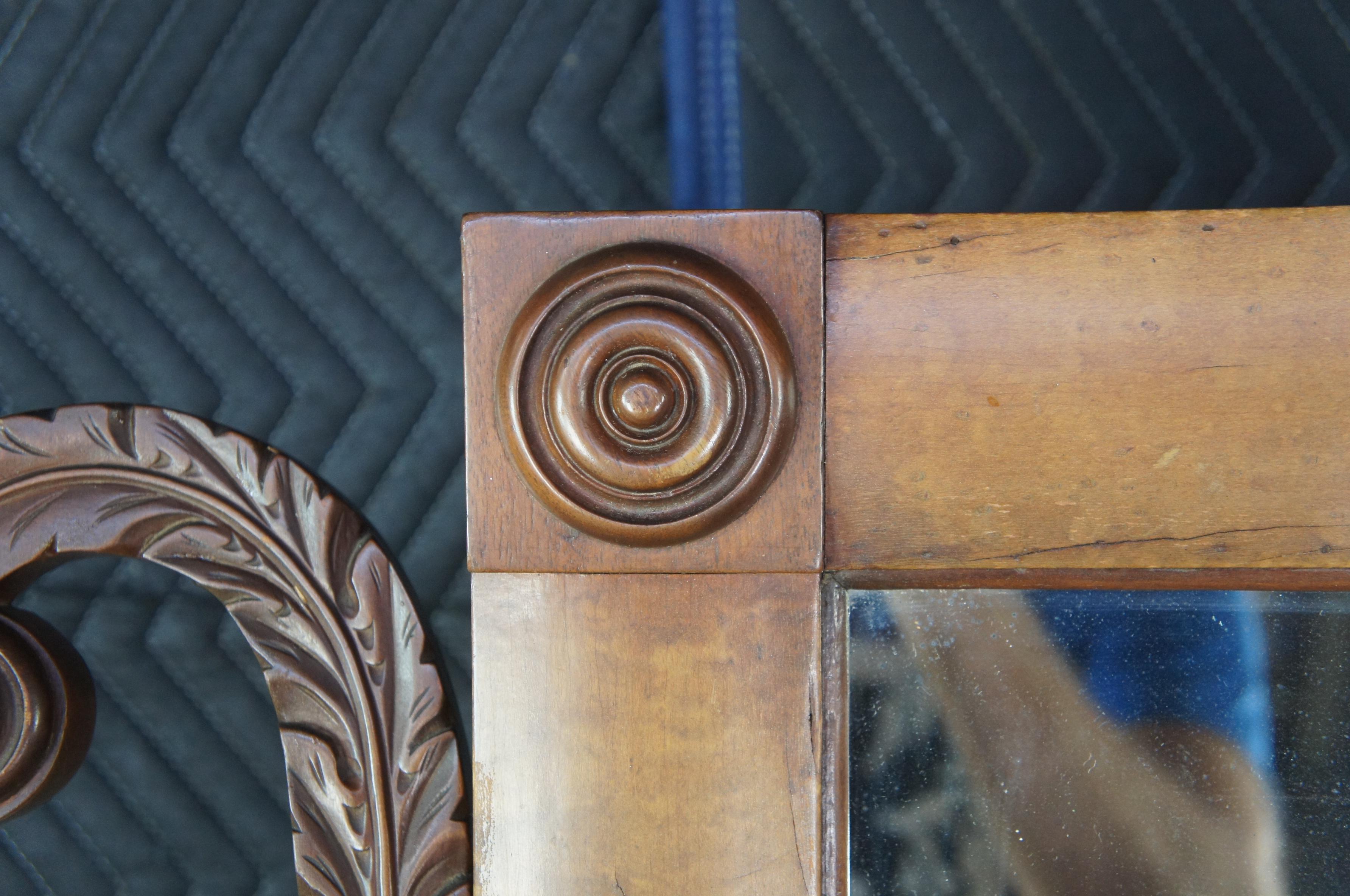 19th C. American Empire Flame Mahogany Shaving Stand Vanity Desk Dressing Table For Sale 2