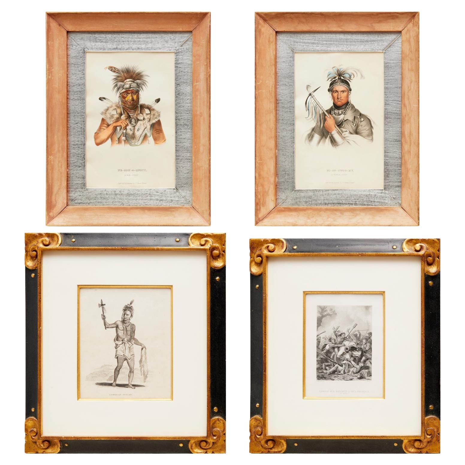 Litografías y grabados americanos y europeos del siglo XIX Feat. Nativos americanos Temas en venta