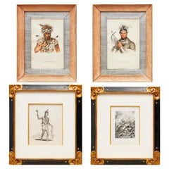 Lithographies et gravures américaines et européennes du C.C. Feat. Amérindiens Sujets