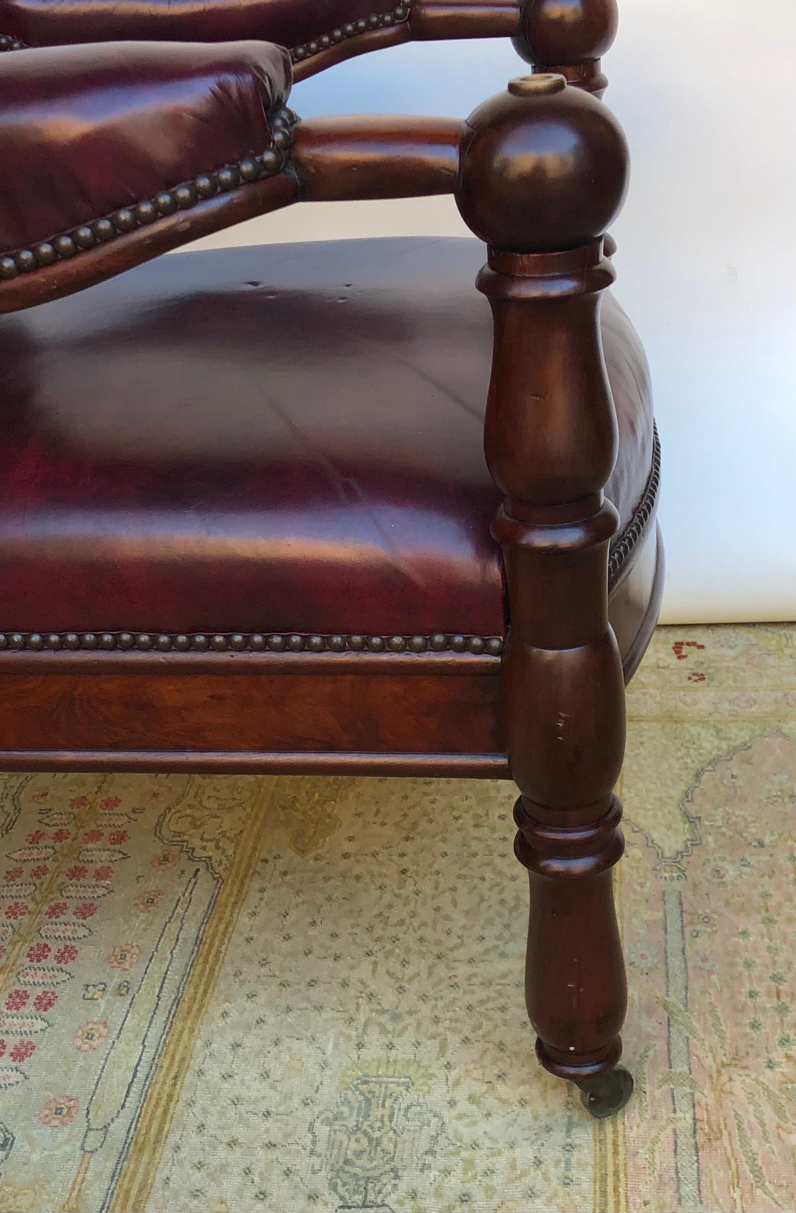 19th Century American Mahogany Reading / Library Chair 8