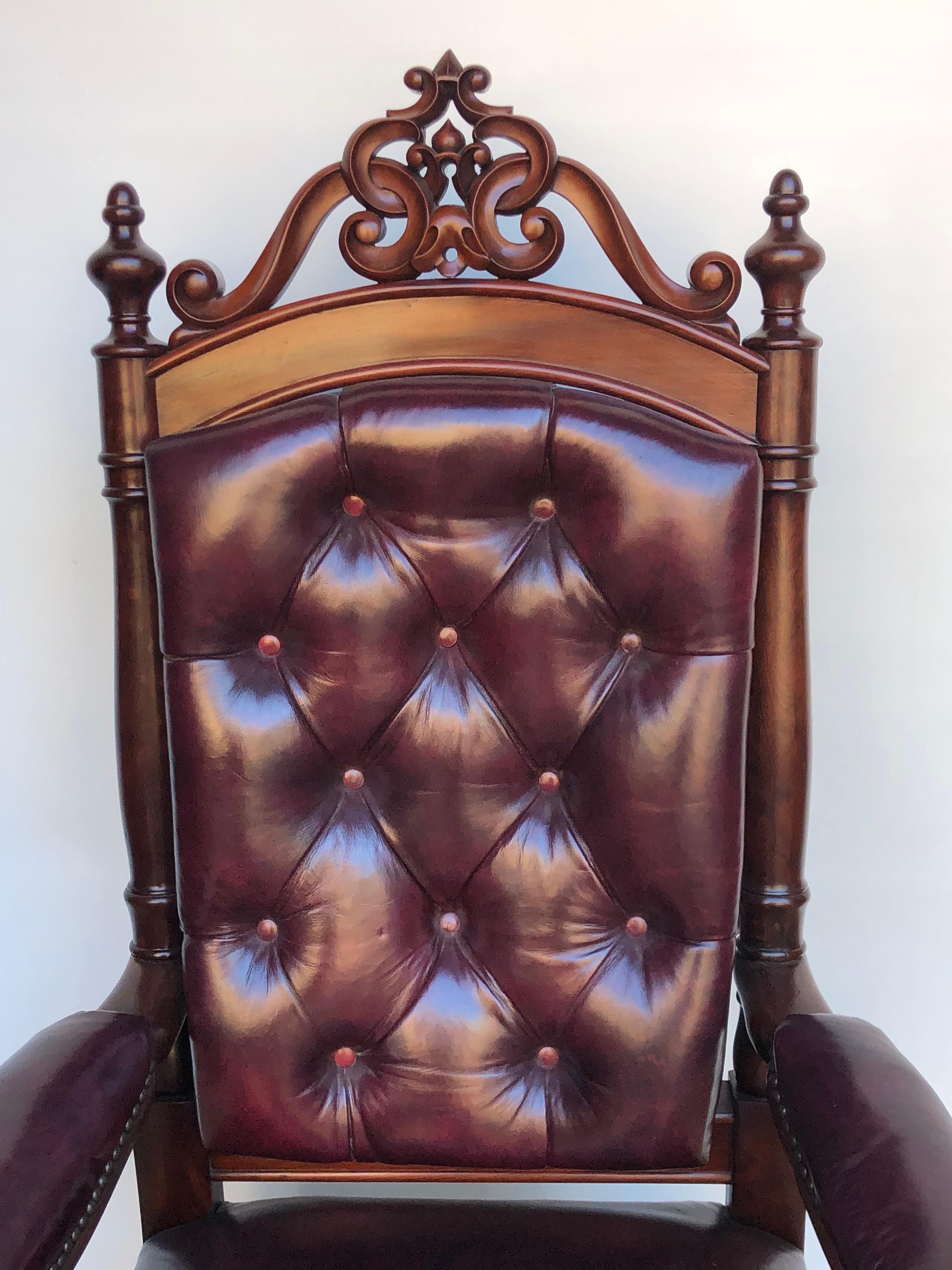 19th Century American Mahogany Reading / Library Chair 10