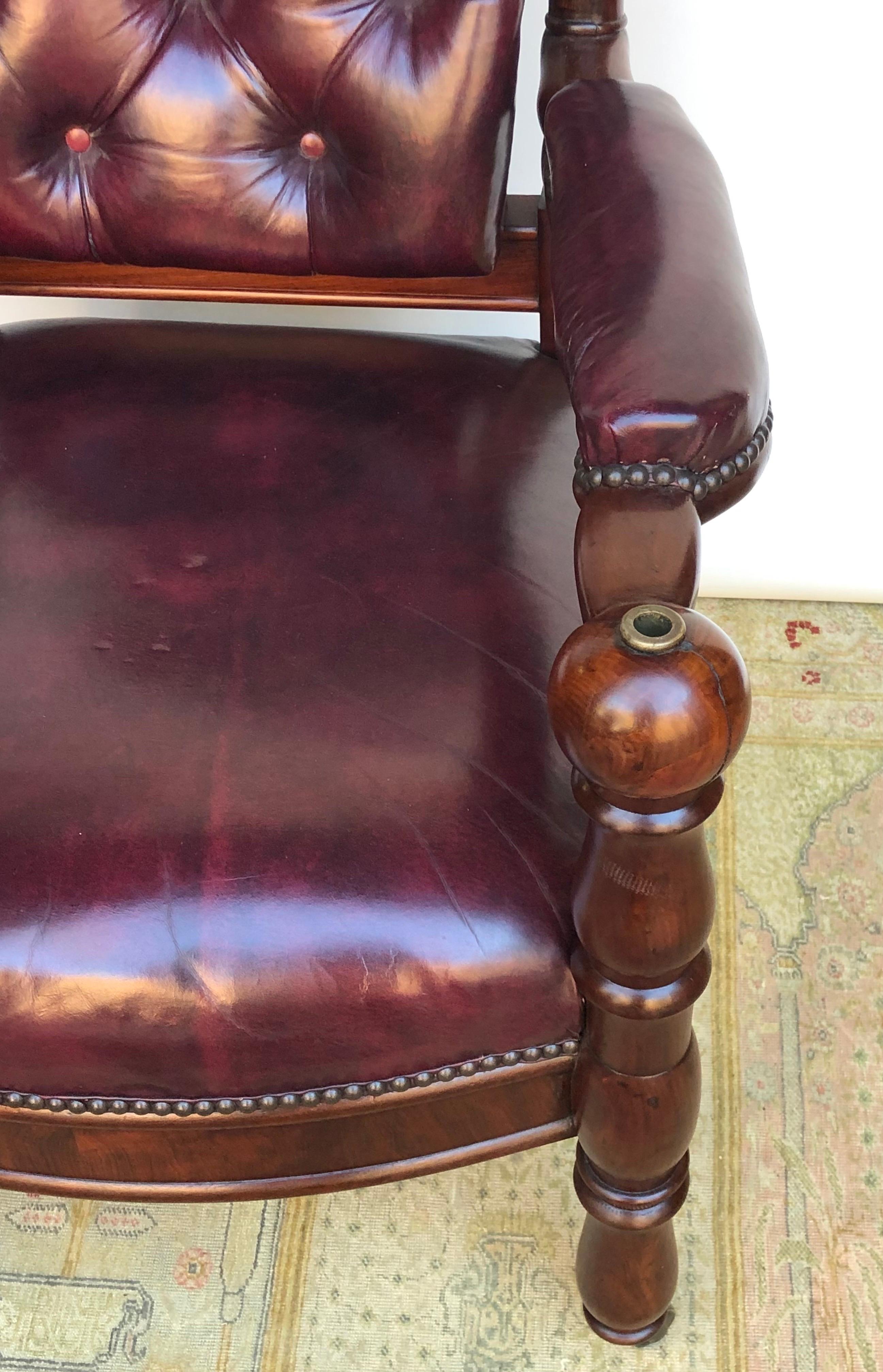 19th Century American Mahogany Reading / Library Chair 11
