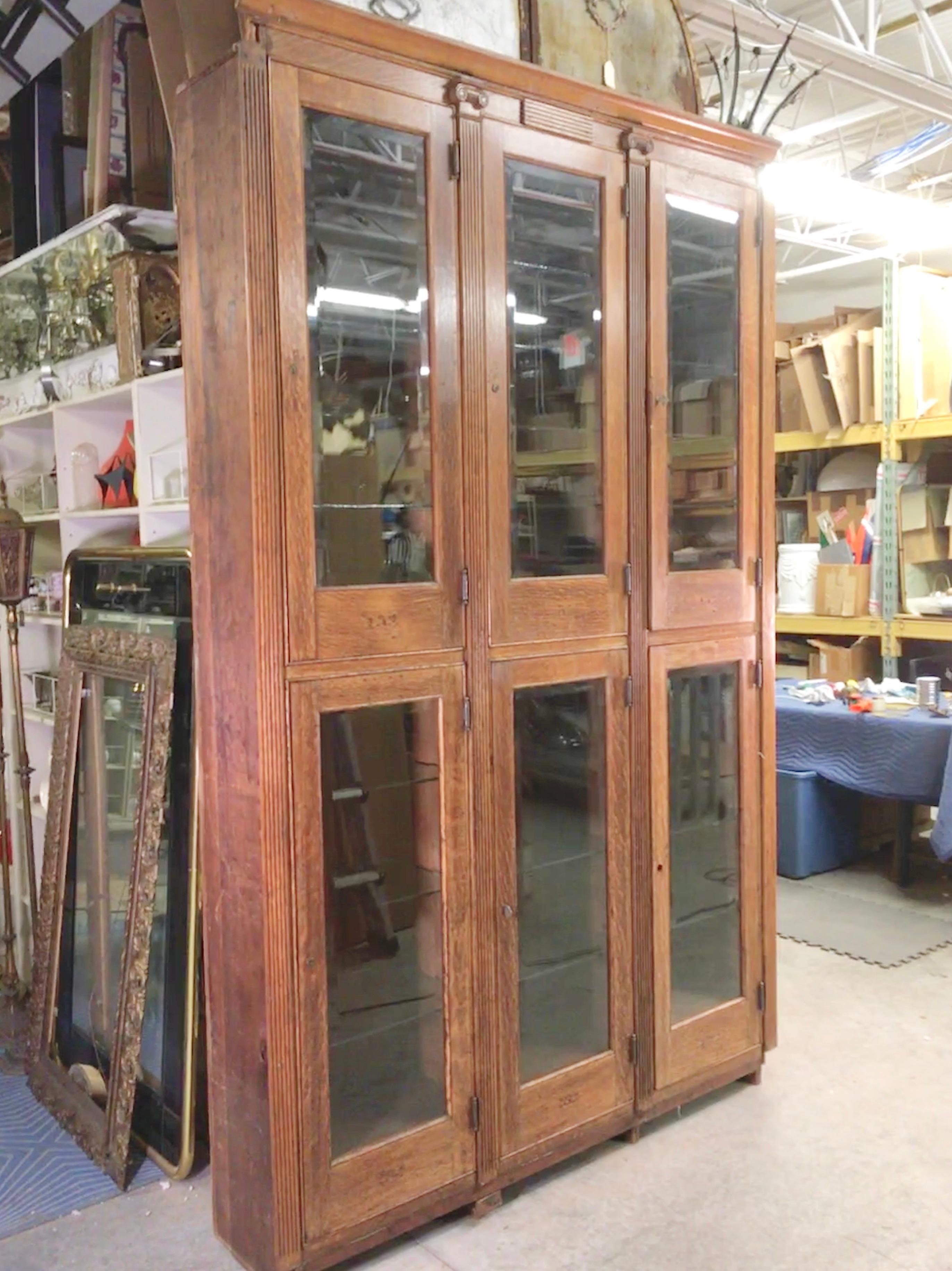 SATURDAY SALE 8 OCTOBER

This unit was salvaged from a men's fraternal organization building on the north shore of Boston (Masons, Odd Fellows, Elks,?) where it was a built-in architectural feature and may have been used as some sort of locker as