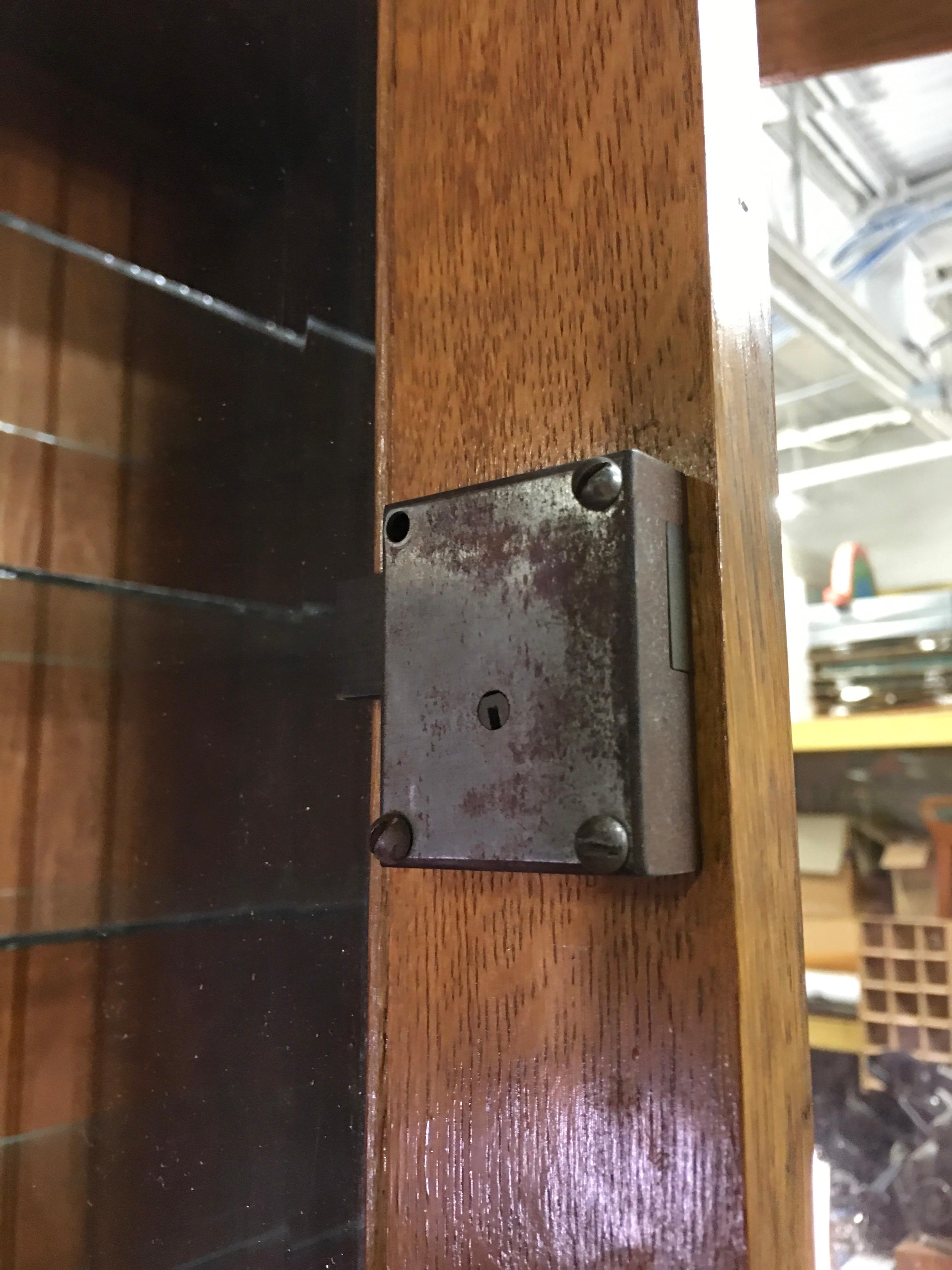 Late 19th Century 19th Century American Oak & Glass Six-Door Cupboard For Sale