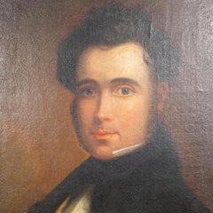 19th c. American Oil Portrait of a Gentleman