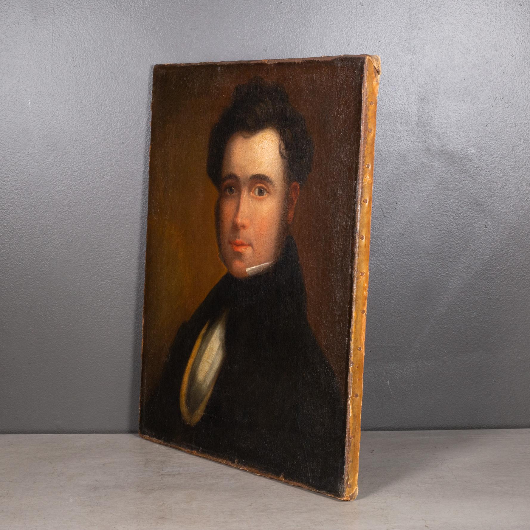 Oiled 19th c. American Oil Portrait of a Gentleman