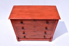 19th C. American Pine Red Cottage Dresser