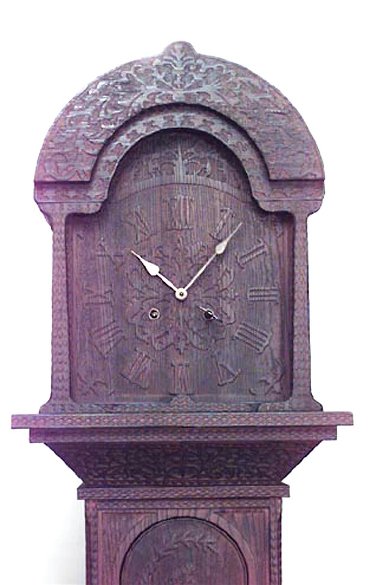 rustic grandfather clock