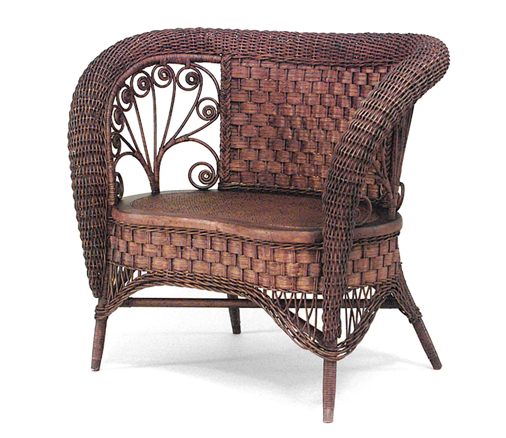 small wicker bench