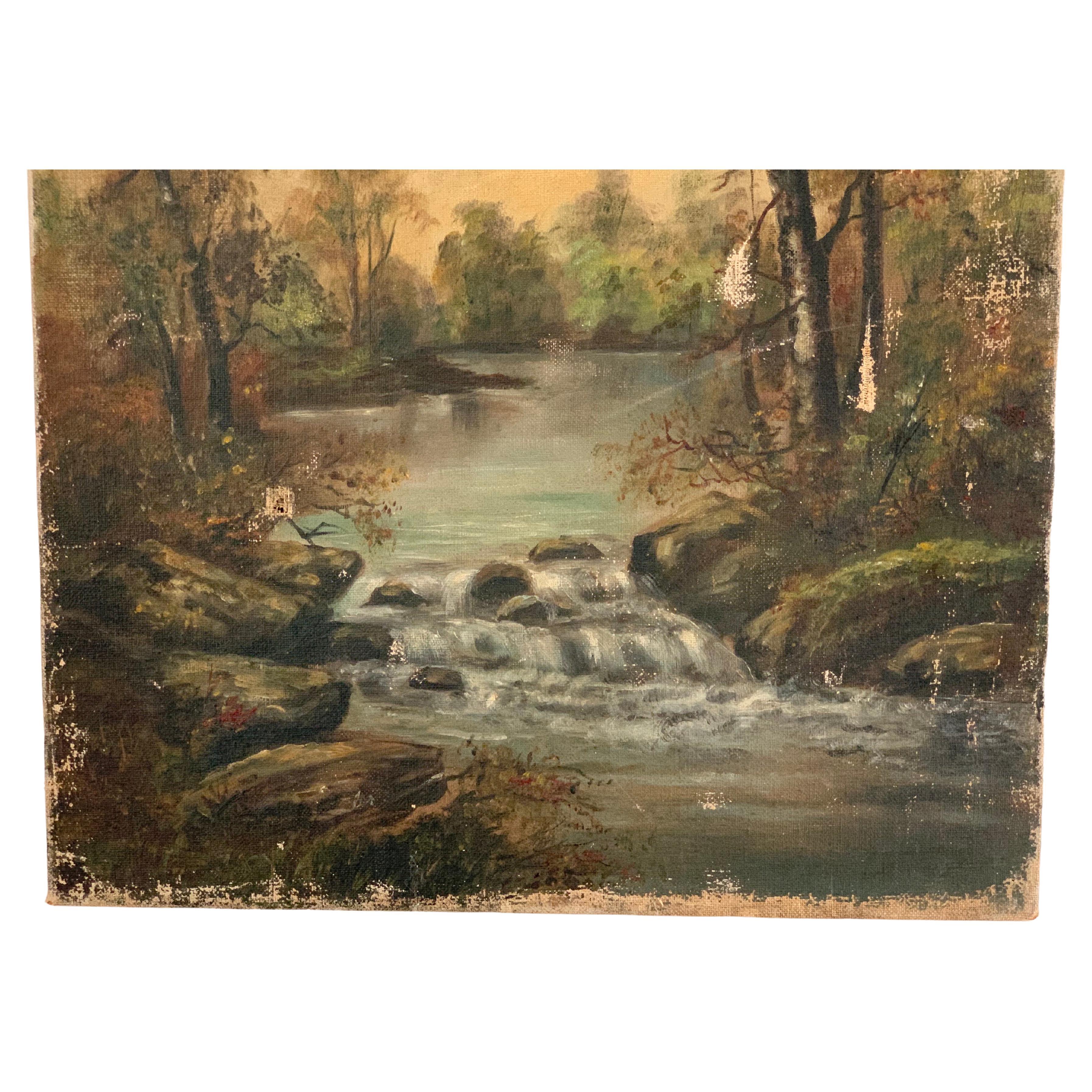 19th Century American Water Color Landscape Art In Good Condition For Sale In Clermont, FL