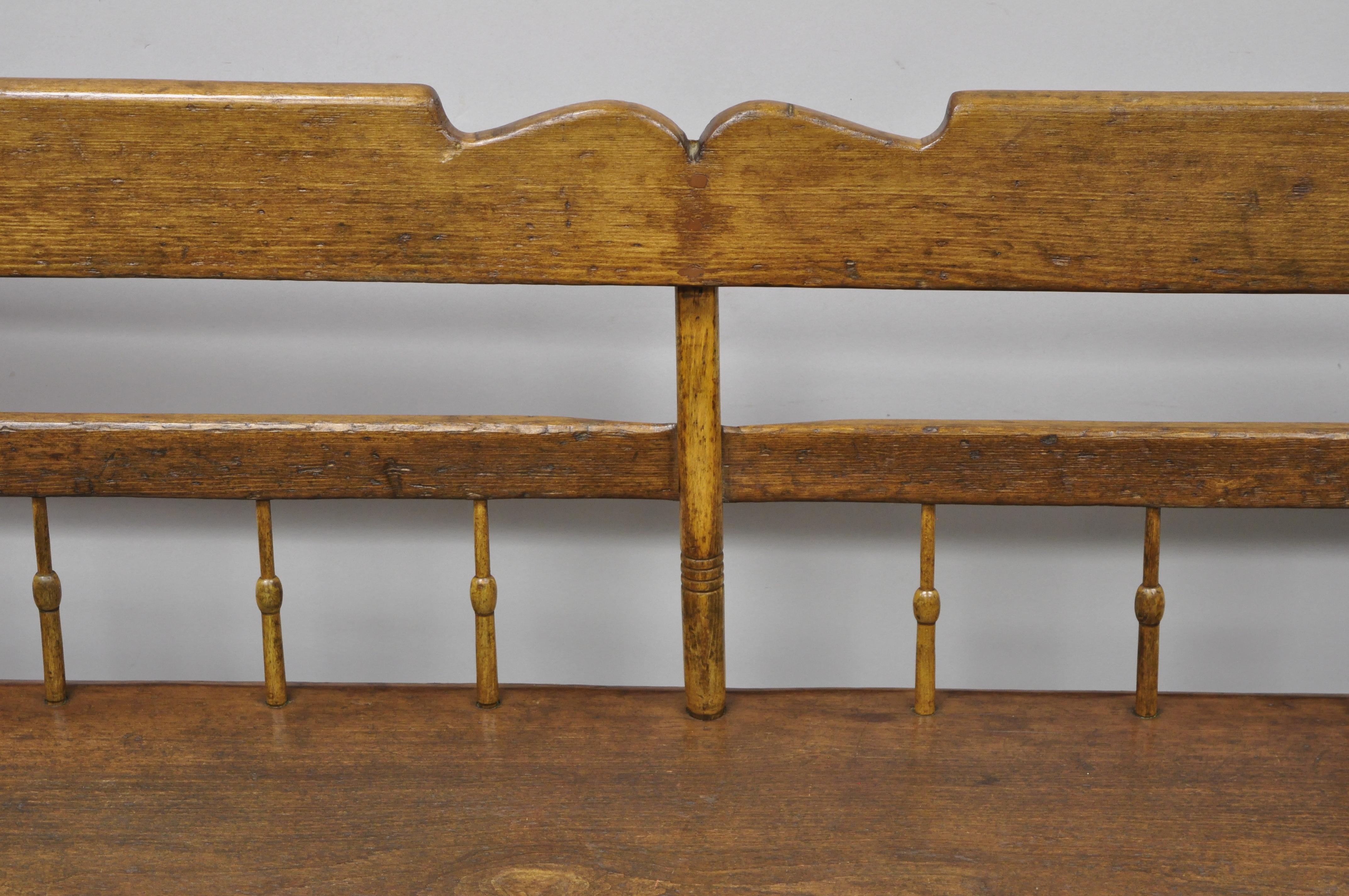 antique wooden benches with backs