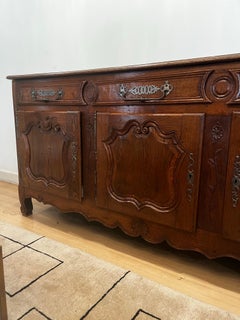 19th C. Antique Carved French Walnut Sideboard/Enfilade
