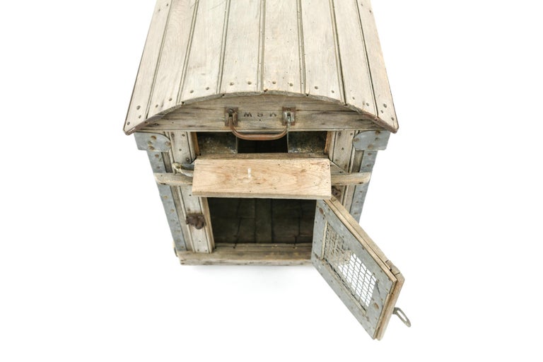 19th C. Antique Wooden Dog Crate For Sale at 1stDibs