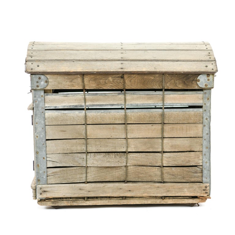 19th C. Antique Wooden Dog Crate For Sale at 1stDibs