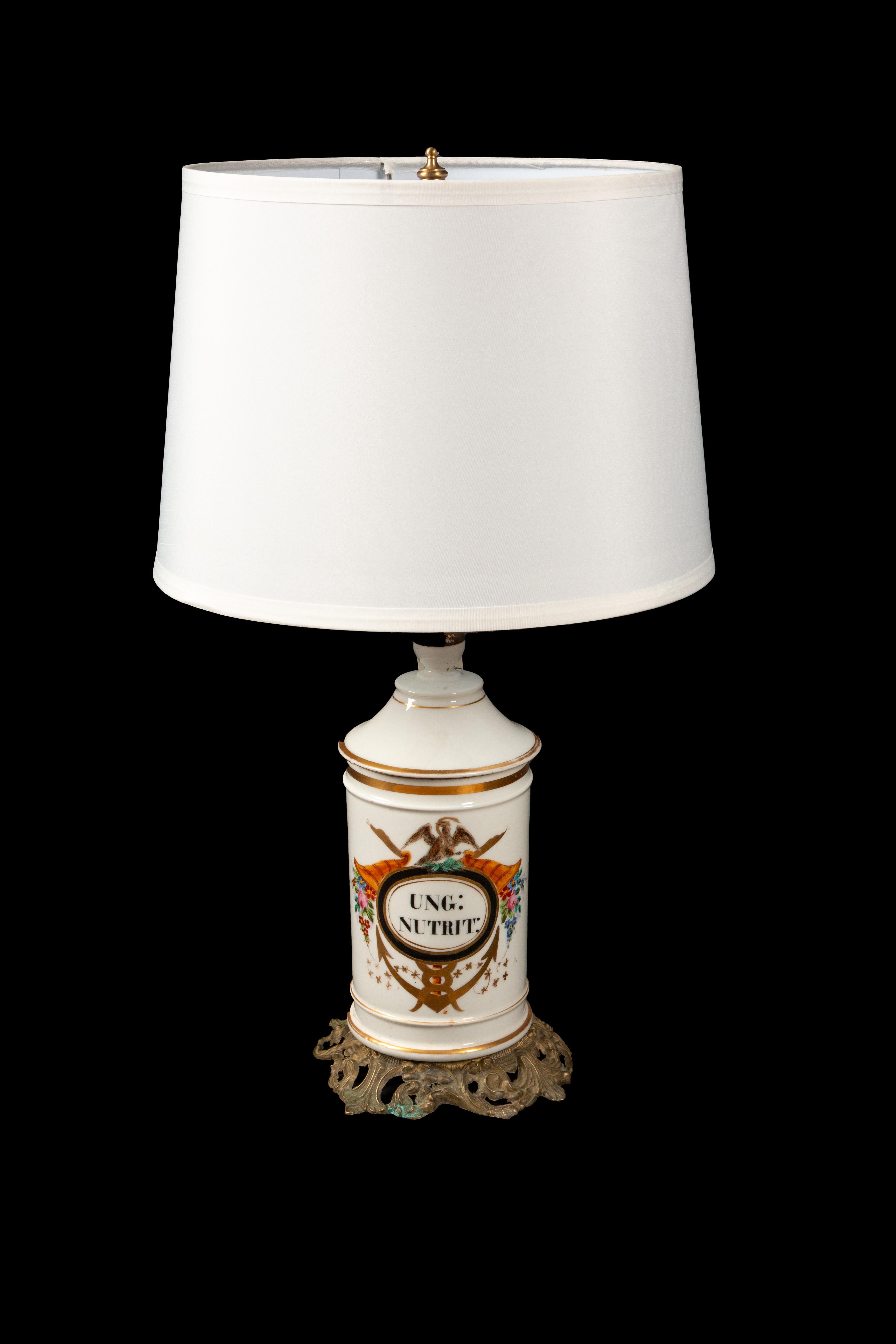 19th Century Apothecary Jar Mounted as a Lamp

22.5