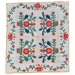 19th C Applique Quilt from Pennsylvania
