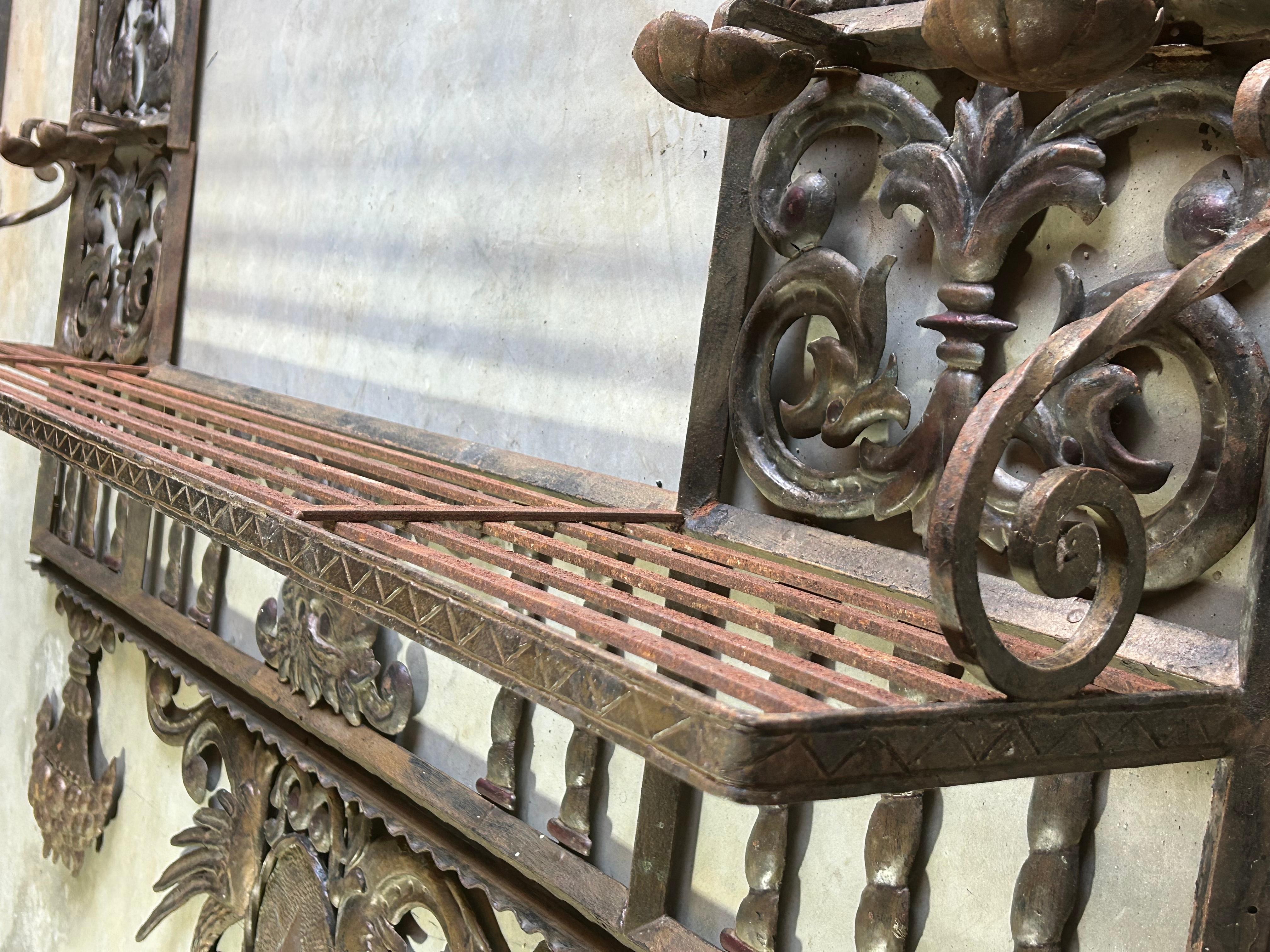 19th c Architectural Entranceway Coat Rack For Sale 6