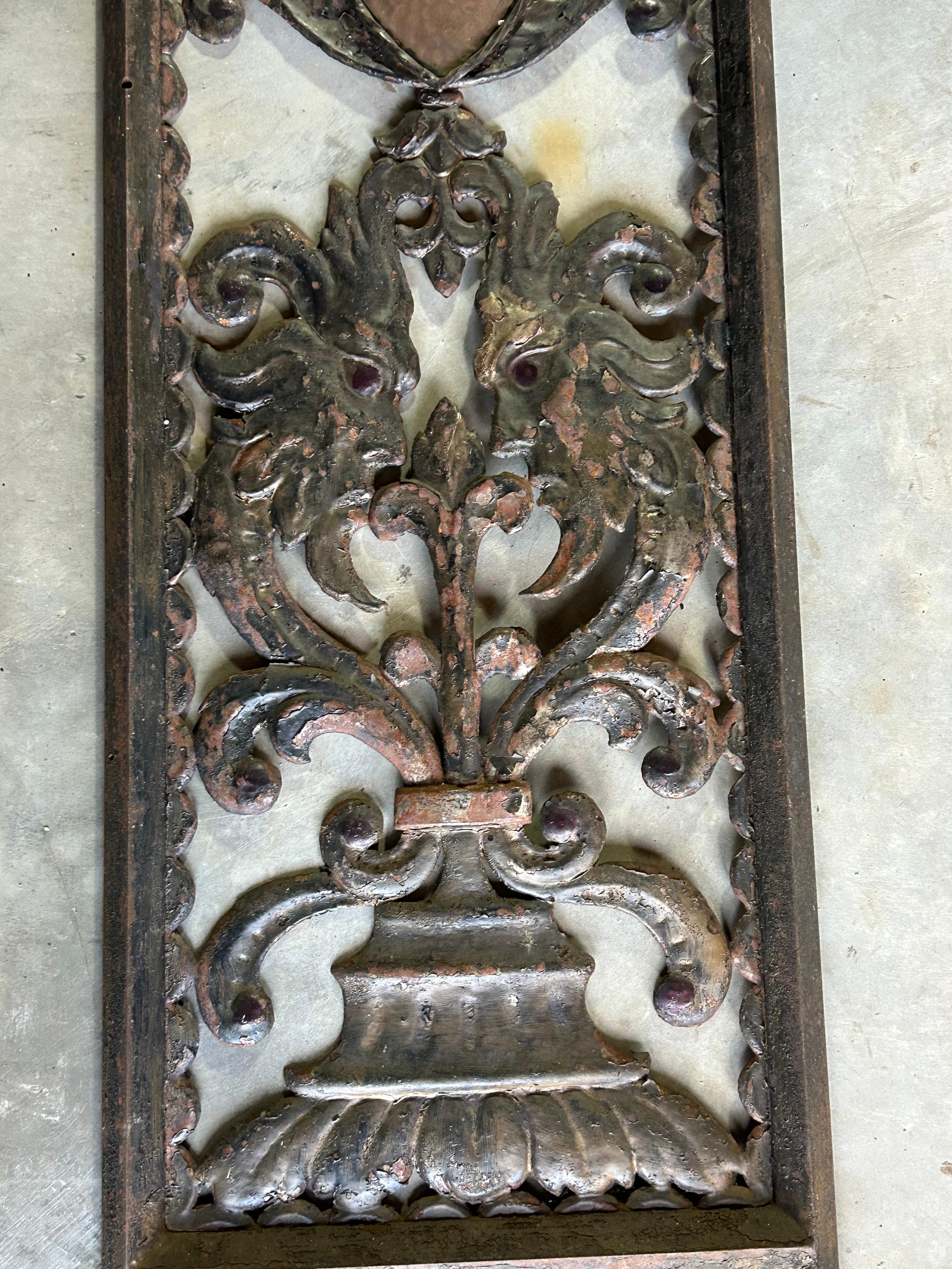 Art Nouveau 19th c Architectural Entranceway Coat Rack For Sale