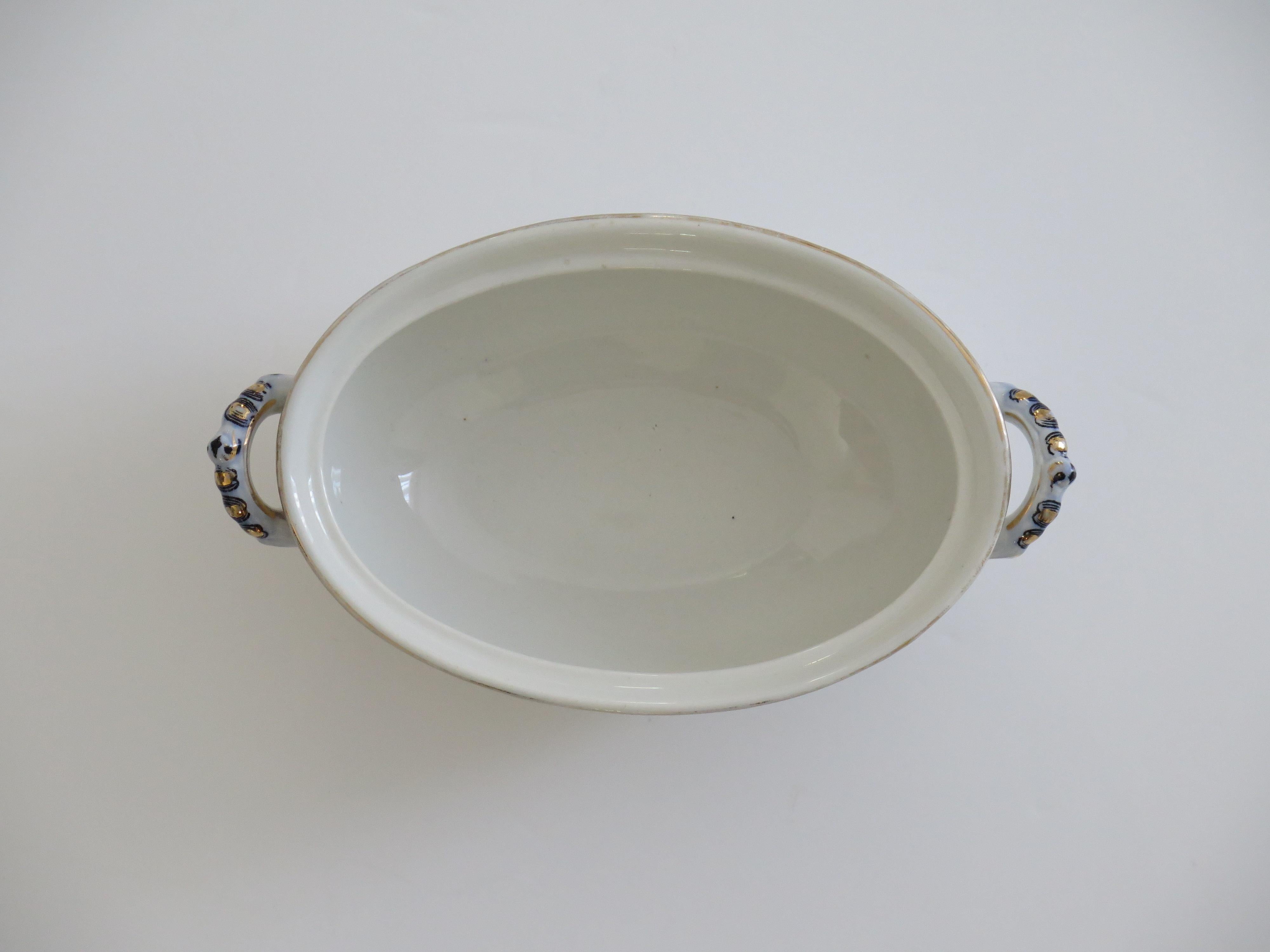 Soupière Tulipe bleue et blanche ART NOUVEAU du 19ème siècle, Keeling & Co, vers 1887 en vente 2