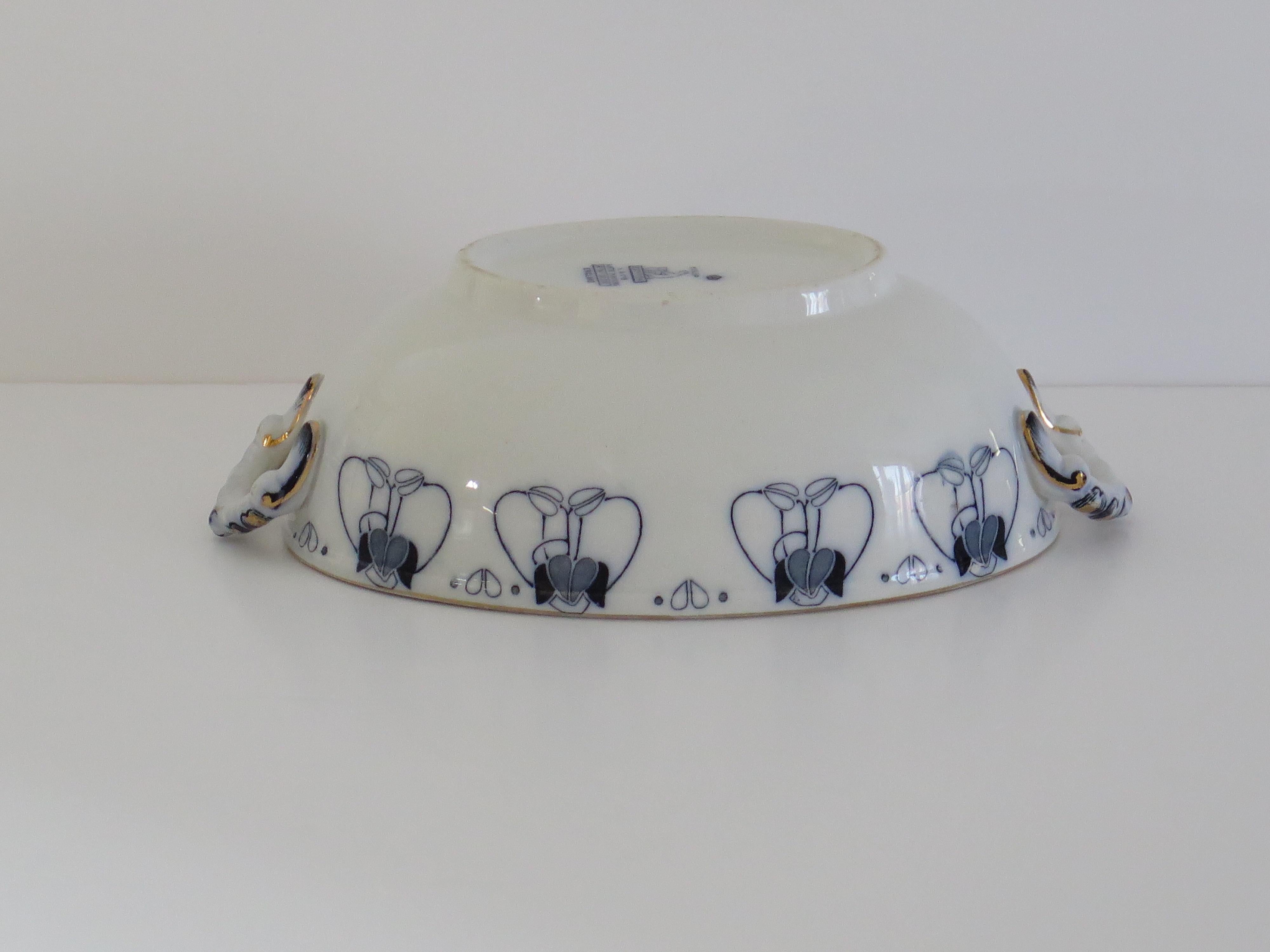 Soupière Tulipe bleue et blanche ART NOUVEAU du 19ème siècle, Keeling & Co, vers 1887 en vente 4