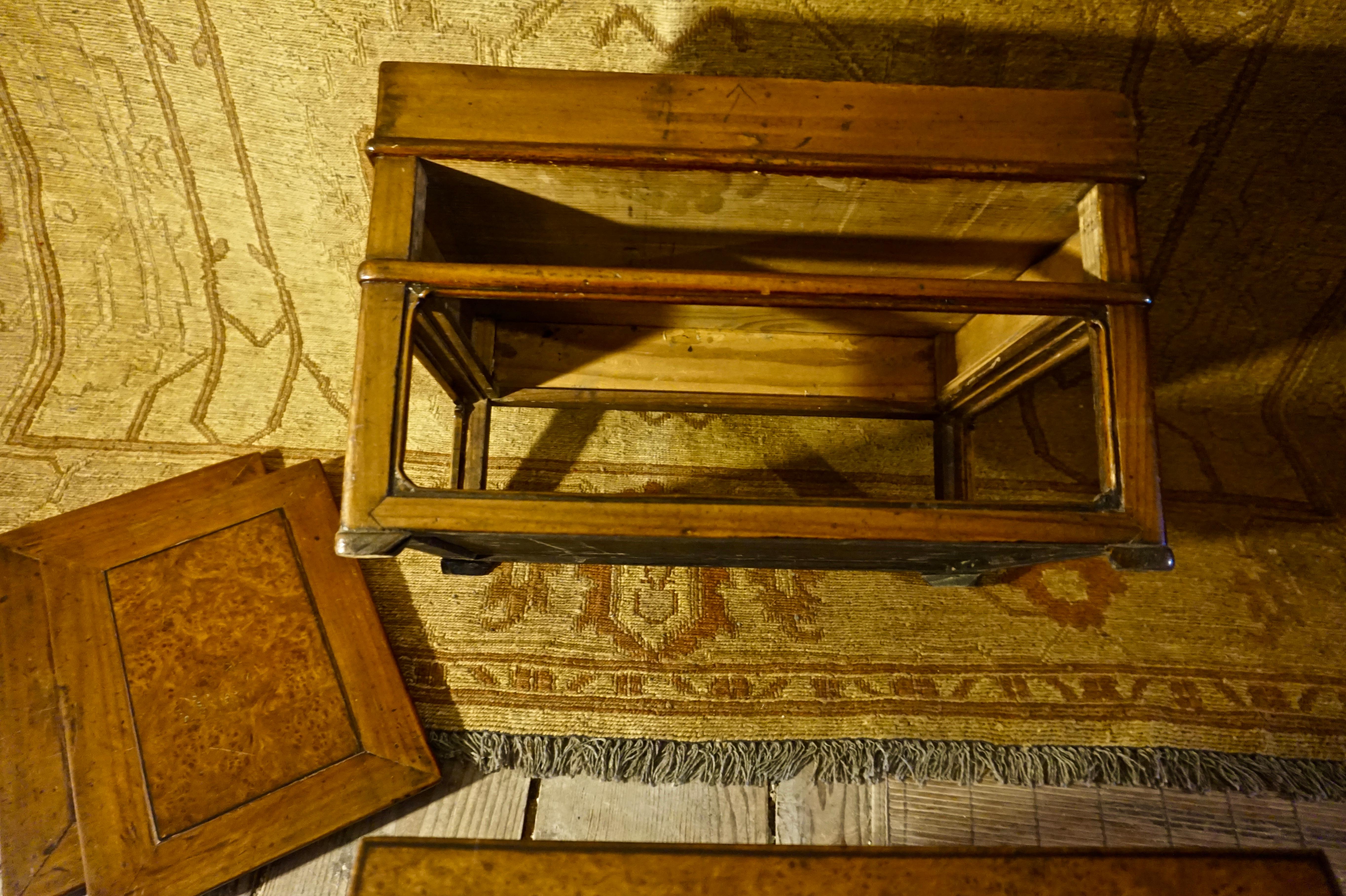 19th Century Asian Burl Wood & Elmwood Scholar's Lap Floor Desk Stationary Table 3