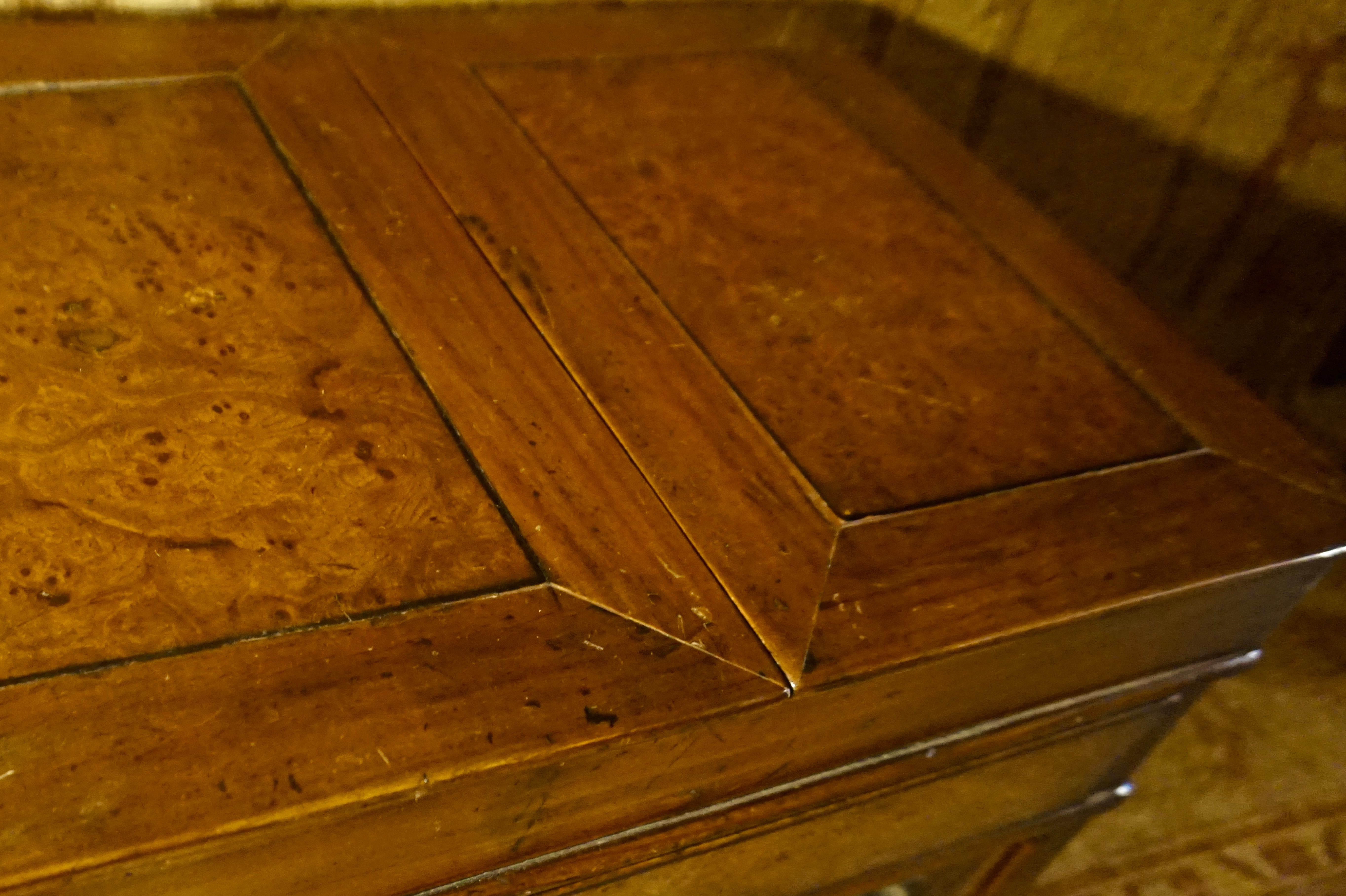 Qing 19th Century Asian Burl Wood & Elmwood Scholar's Lap Floor Desk Stationary Table