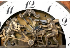 19th Century Atrium Form Dutch Fruitwood Gilt Metal Mantel Clock