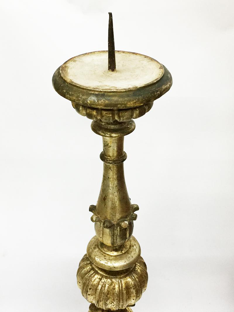 Italian 19th Century Baroque Style Candle holder Stand For Sale