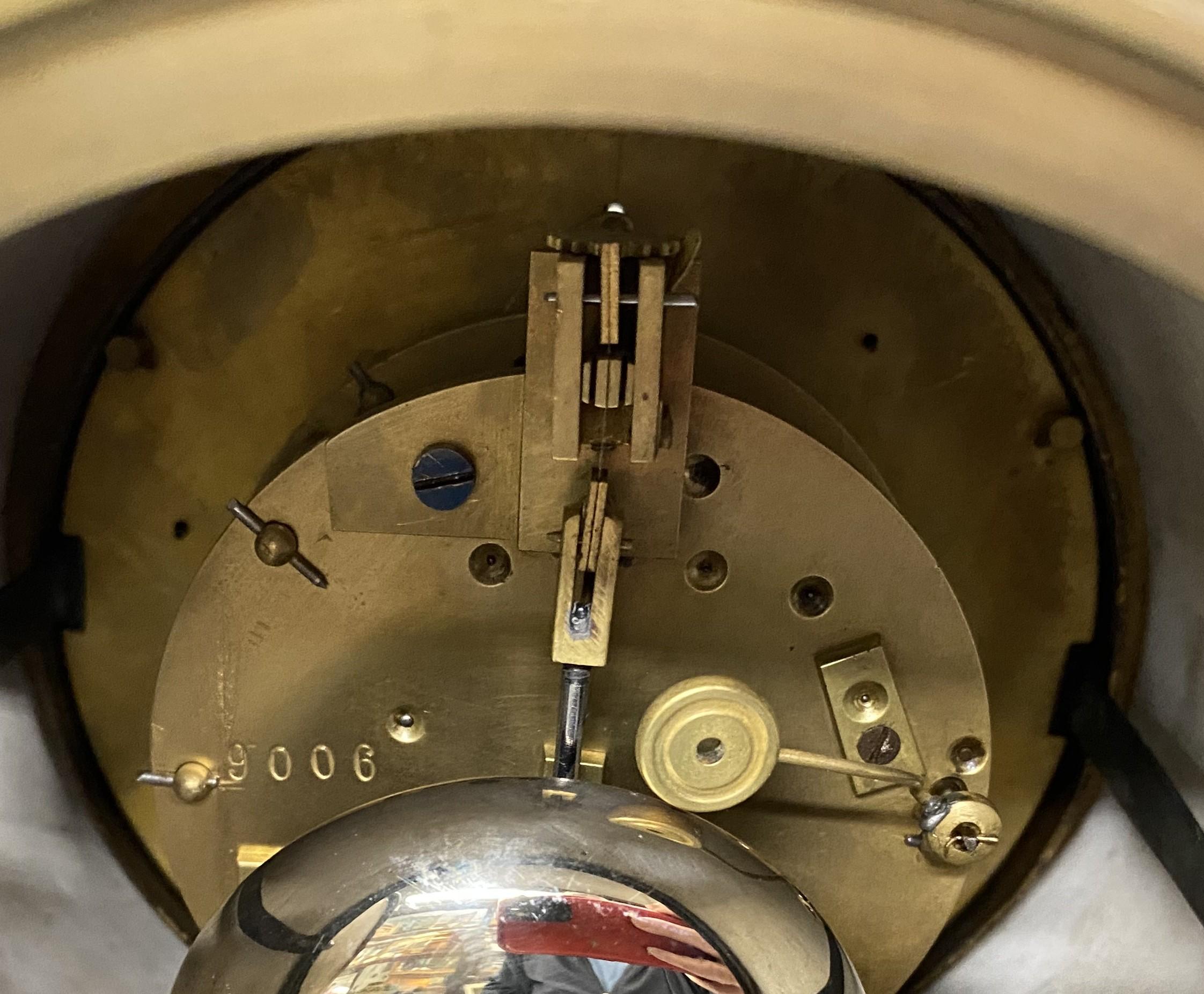 19th c Beautifully Decorated German Porcelain Figural Clock, Probably Meissen For Sale 10