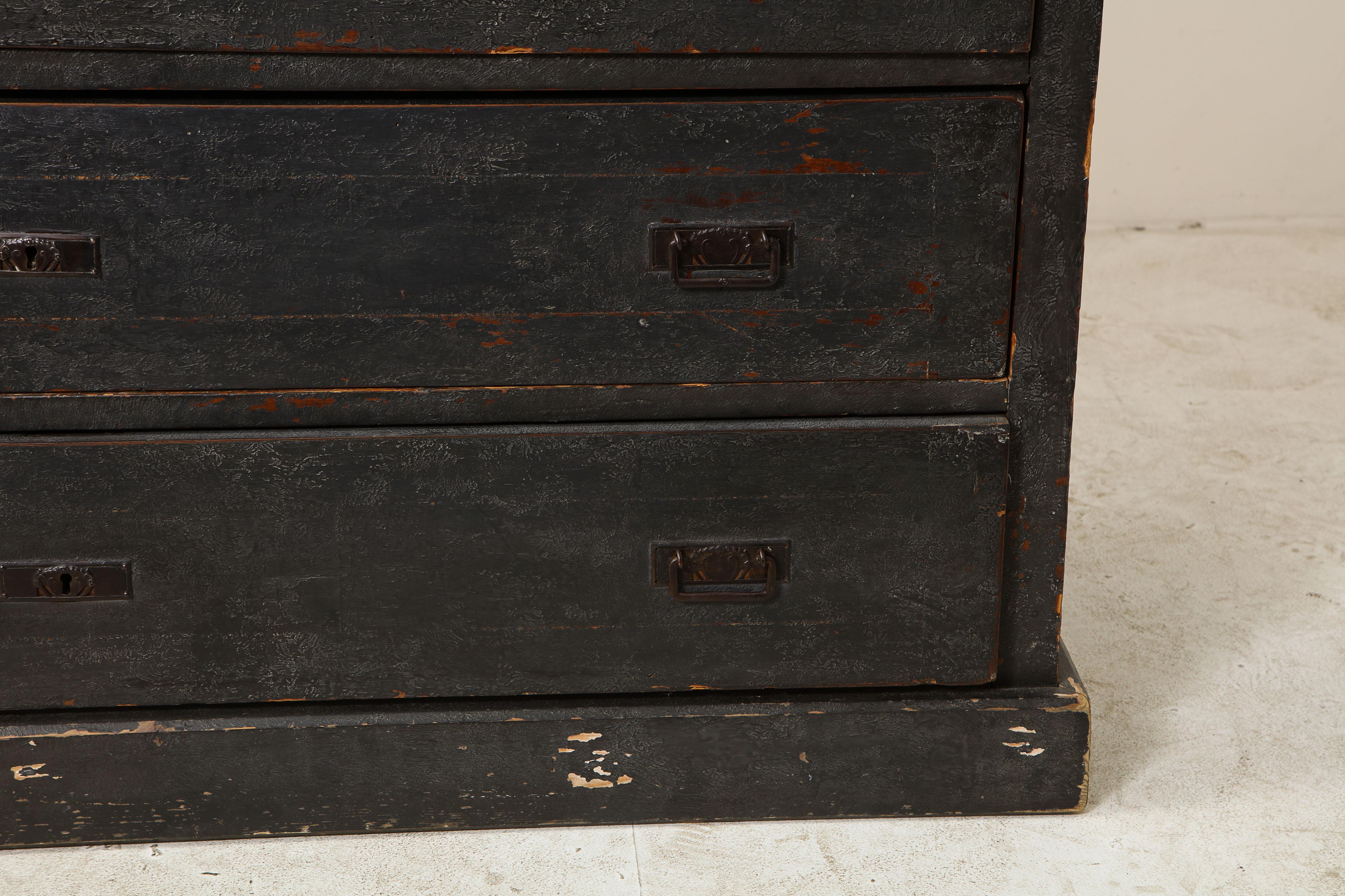 19th Century Belgian Painted Wood Chest of Drawers 8