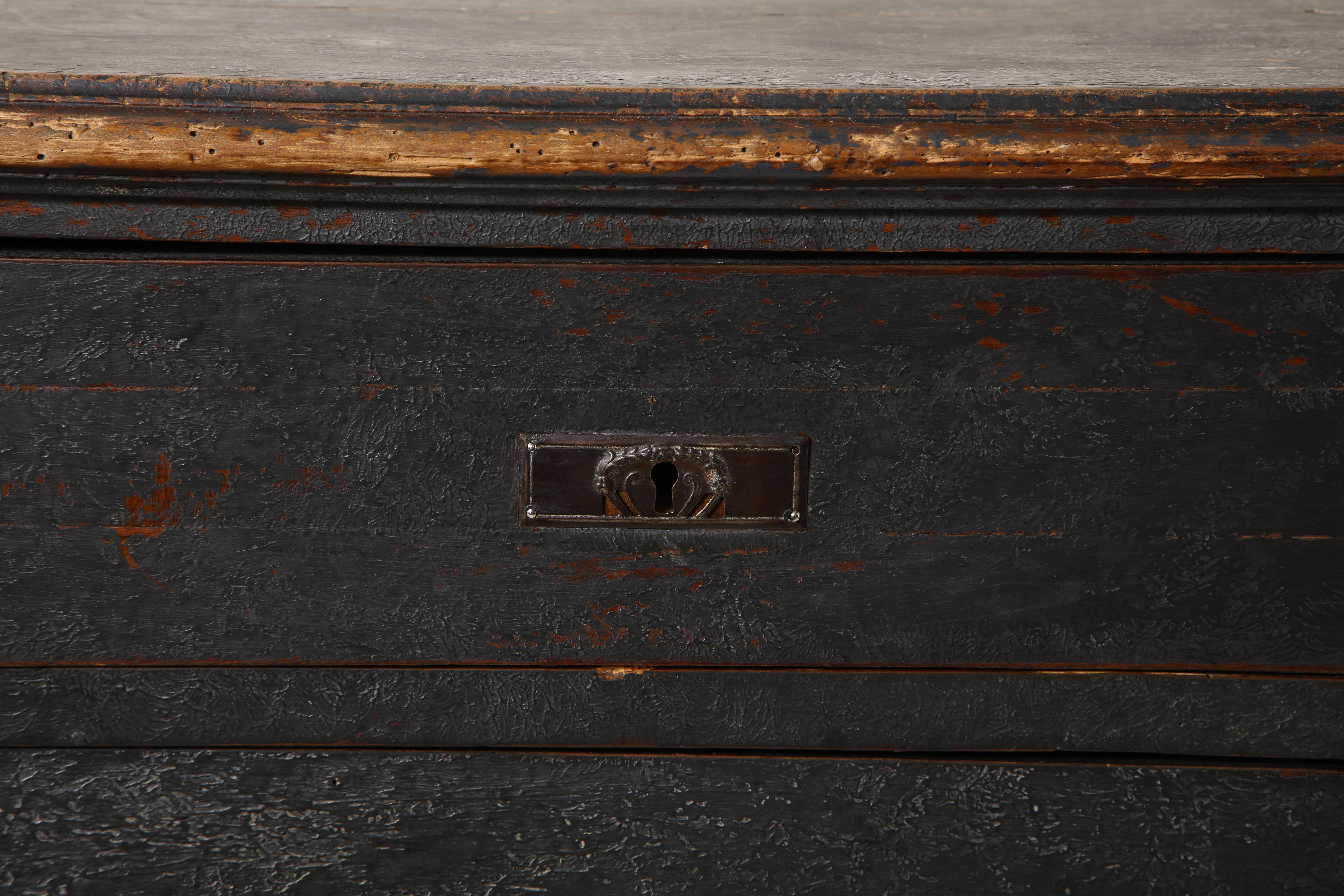 19th Century Belgian Painted Wood Chest of Drawers 10