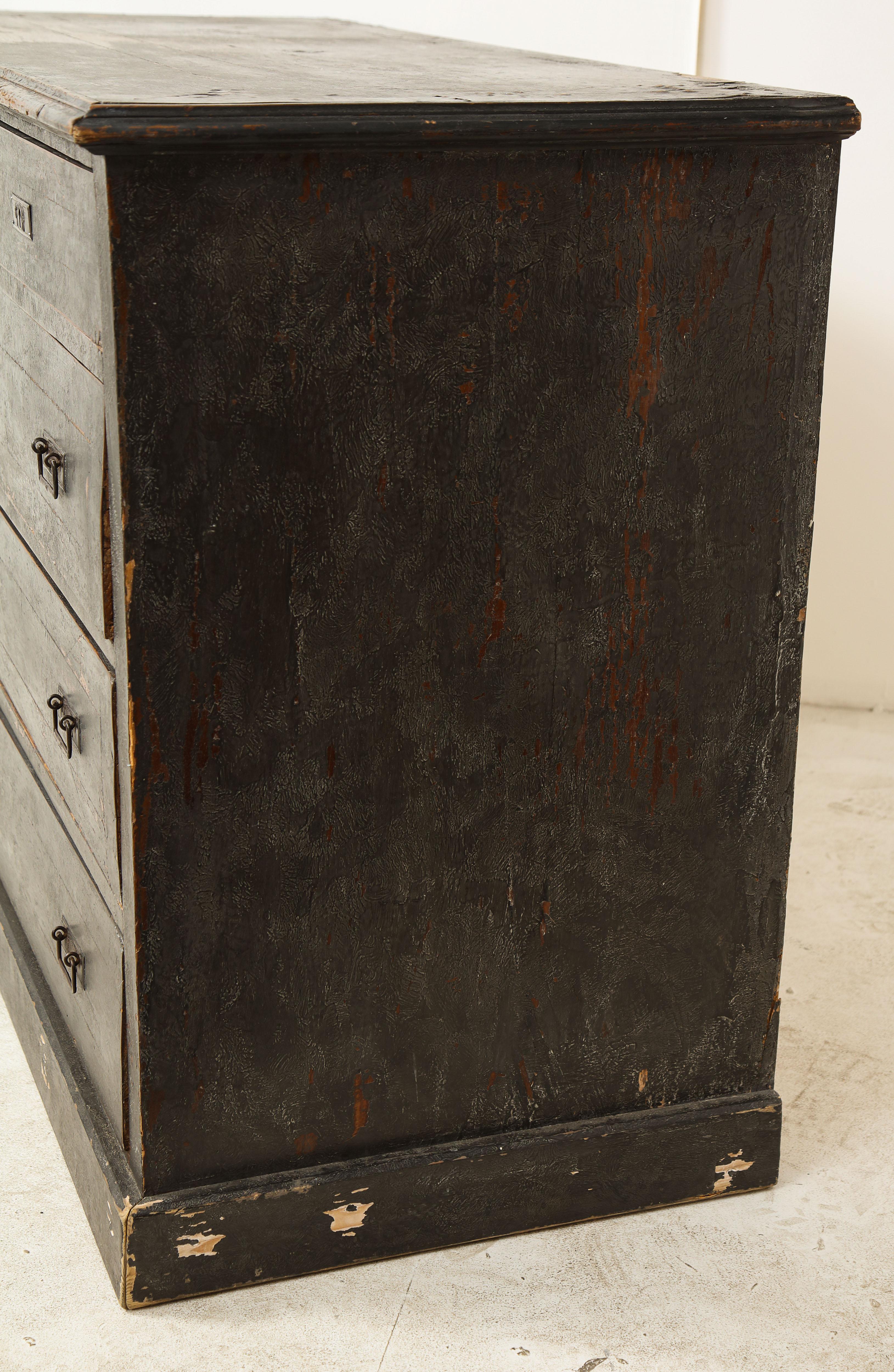 19th Century Belgian Painted Wood Chest of Drawers 4