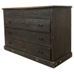 Antique 19th Century Belgian Painted Wood Chest of Drawers