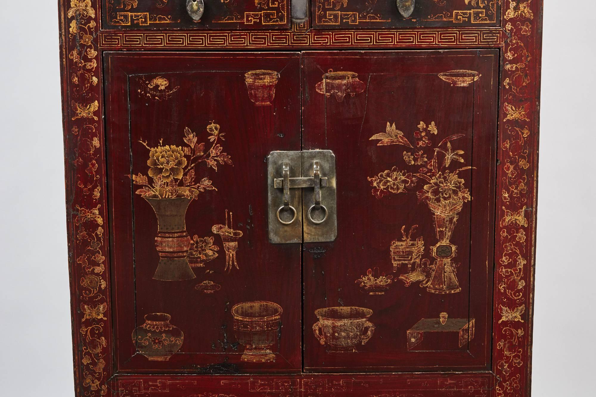 red chinese cabinet