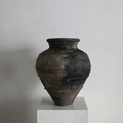 Portugiesisches Gefäß aus schwarzer Terrakotta aus dem 19.