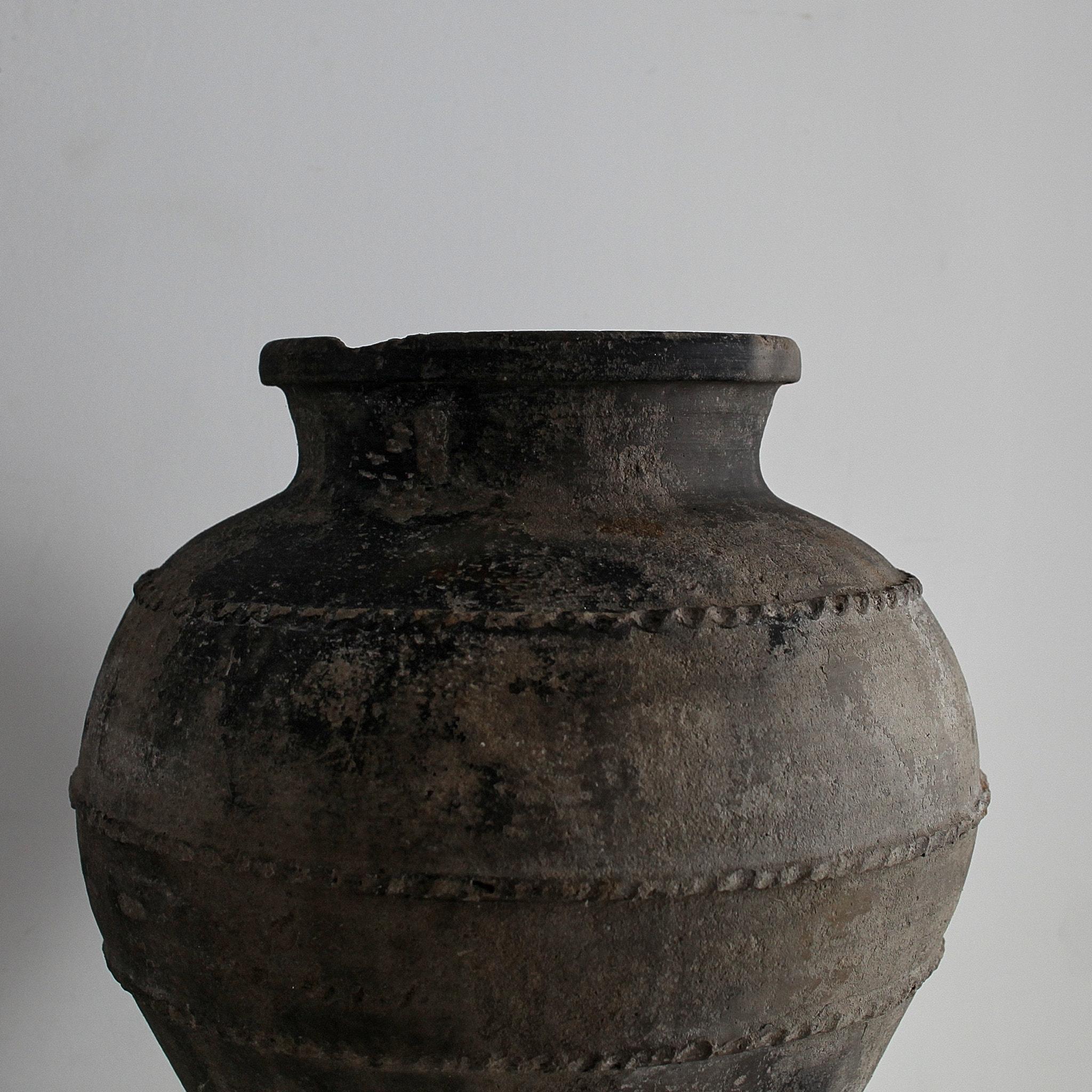 Vaso portoghese in terracotta nera del 19° C. in vendita 1