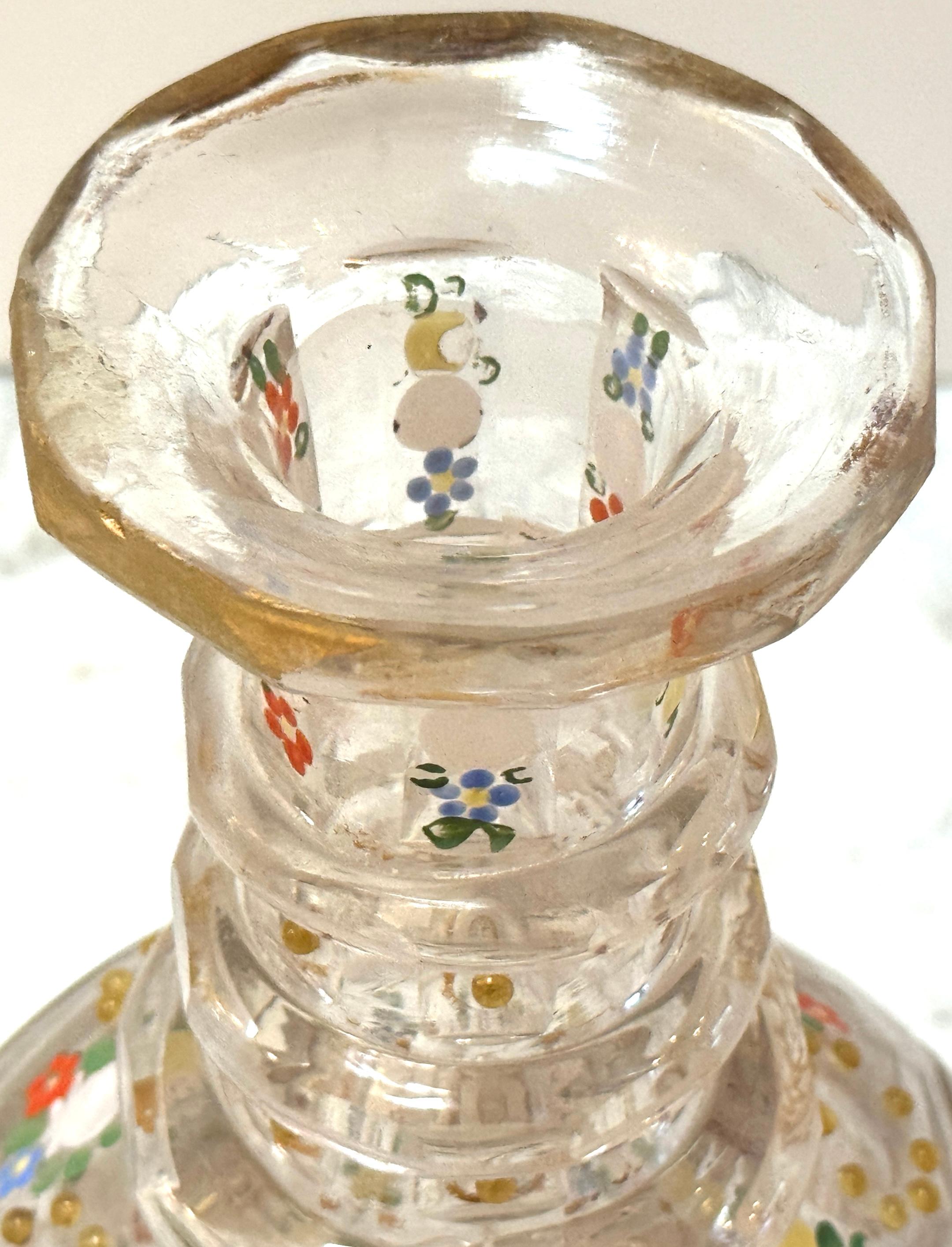 Portrait de carafe persan émaillé Naser al-Din Shah Qajar, Bohème, 19e siècle en vente 6