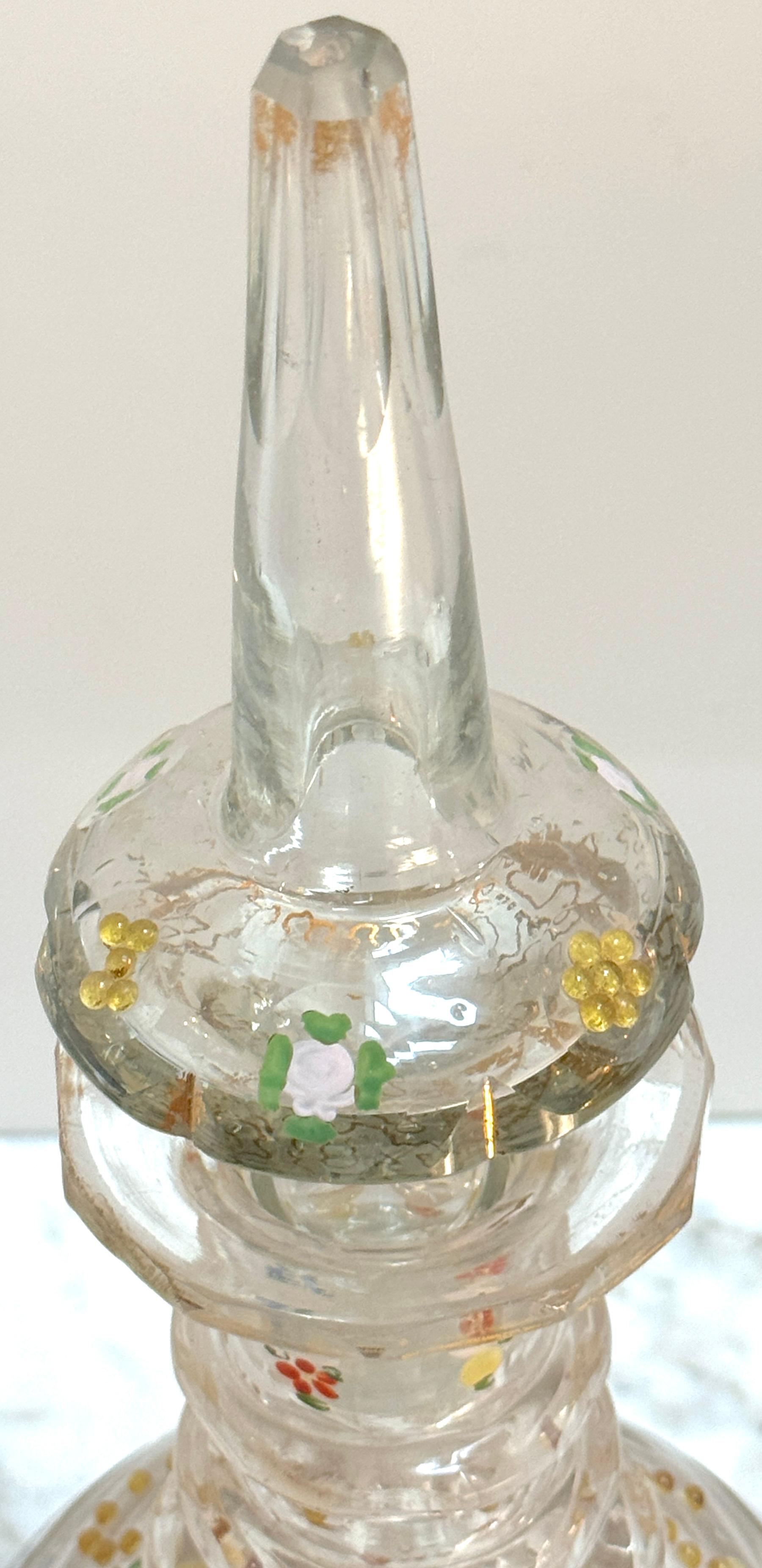 Portrait de carafe persan émaillé Naser al-Din Shah Qajar, Bohème, 19e siècle en vente 1