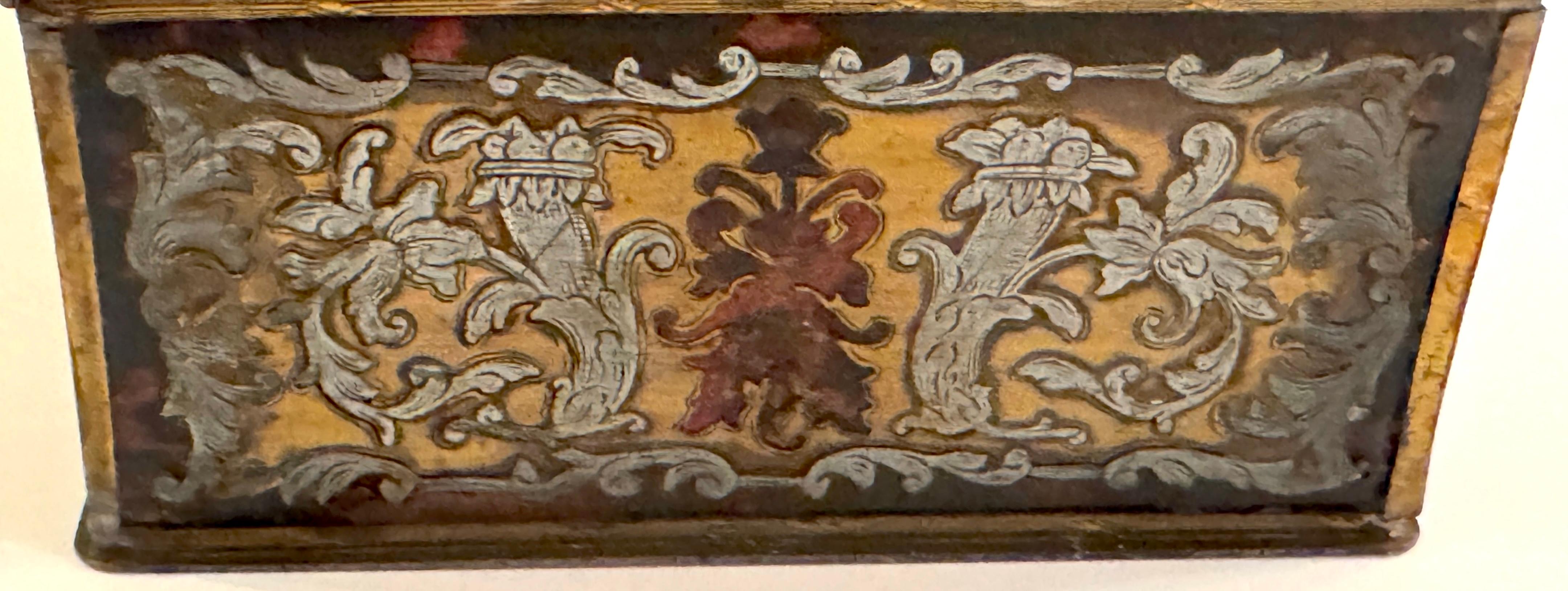 19th C.  Boulle Inlaid Table Box Miniature Pastoral Landscape, Signed 'Resck' For Sale 2