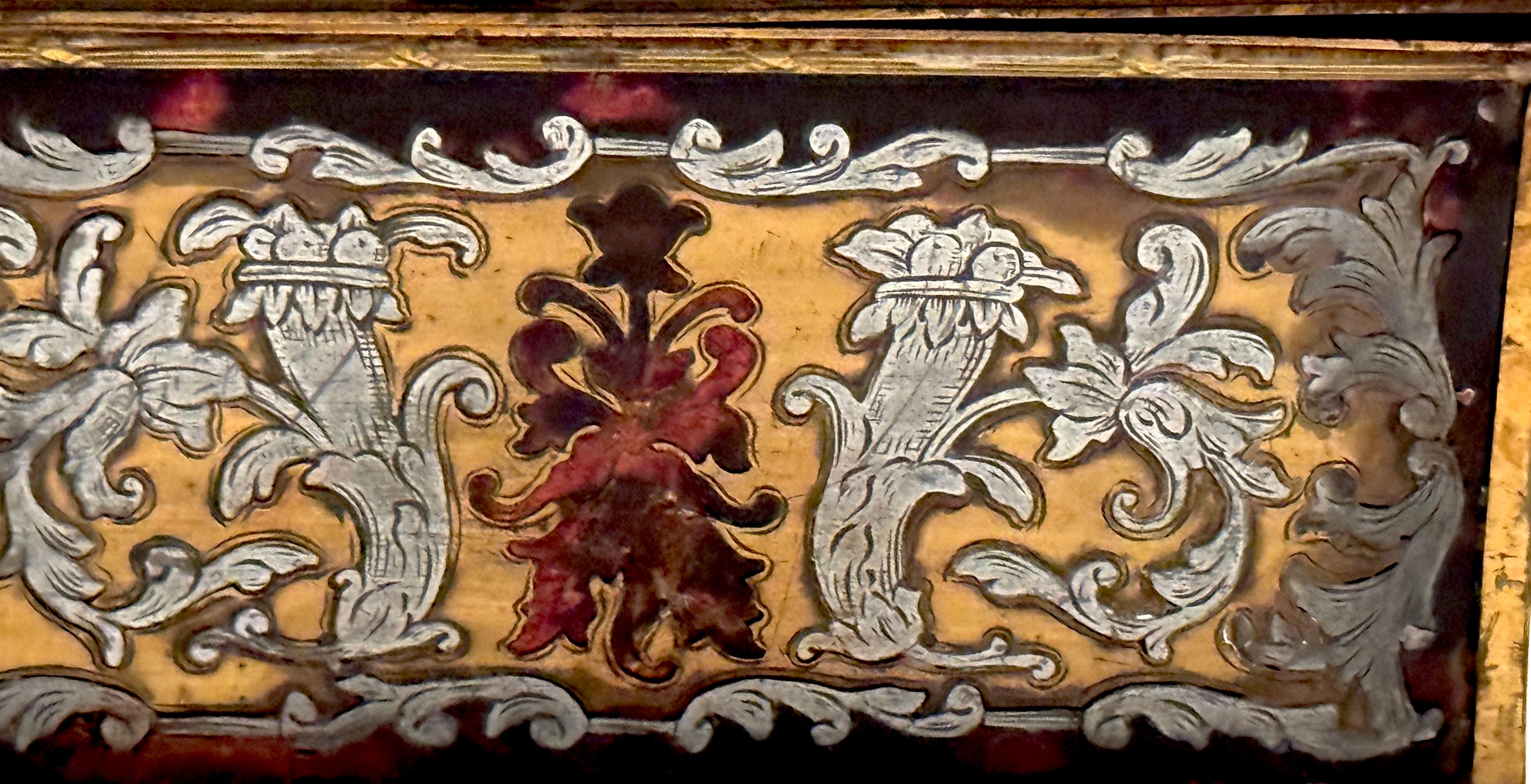 19th C.  Boulle Inlaid Table Box Miniature Pastoral Landscape, Signed 'Resck' For Sale 9