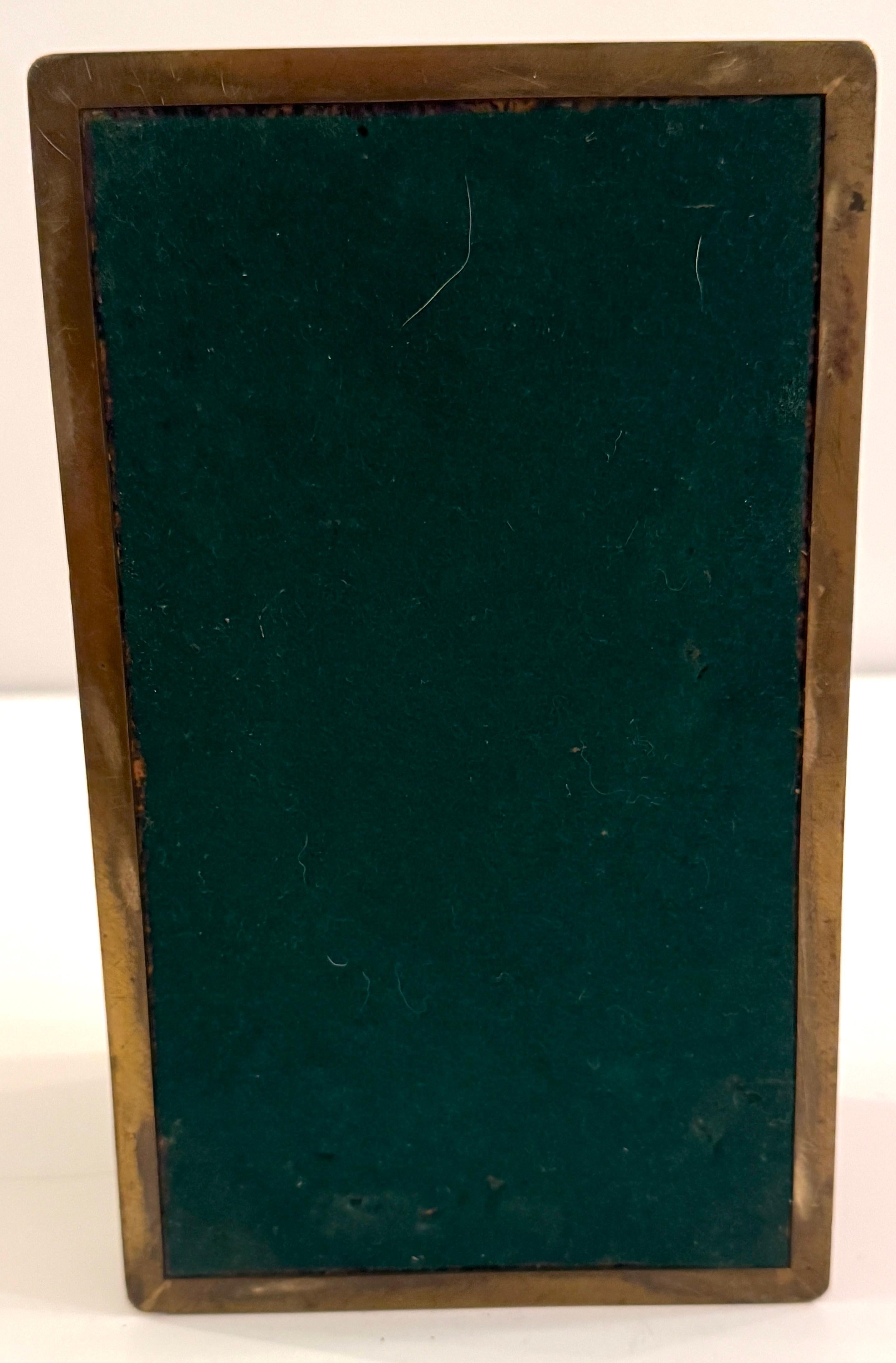 19th C.  Boulle Inlaid Table Box Miniature Pastoral Landscape, Signed 'Resck' For Sale 10