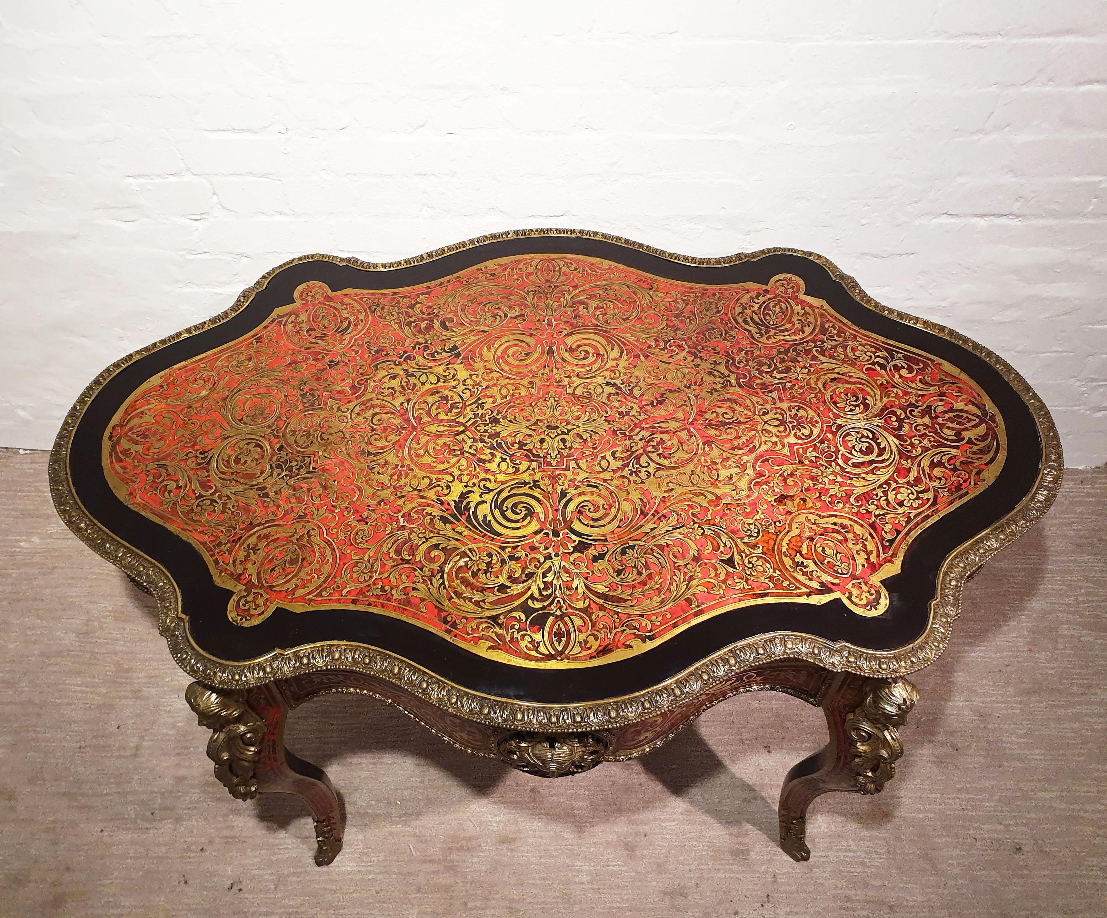 19th Century Boulle Shaped Centre Table 8