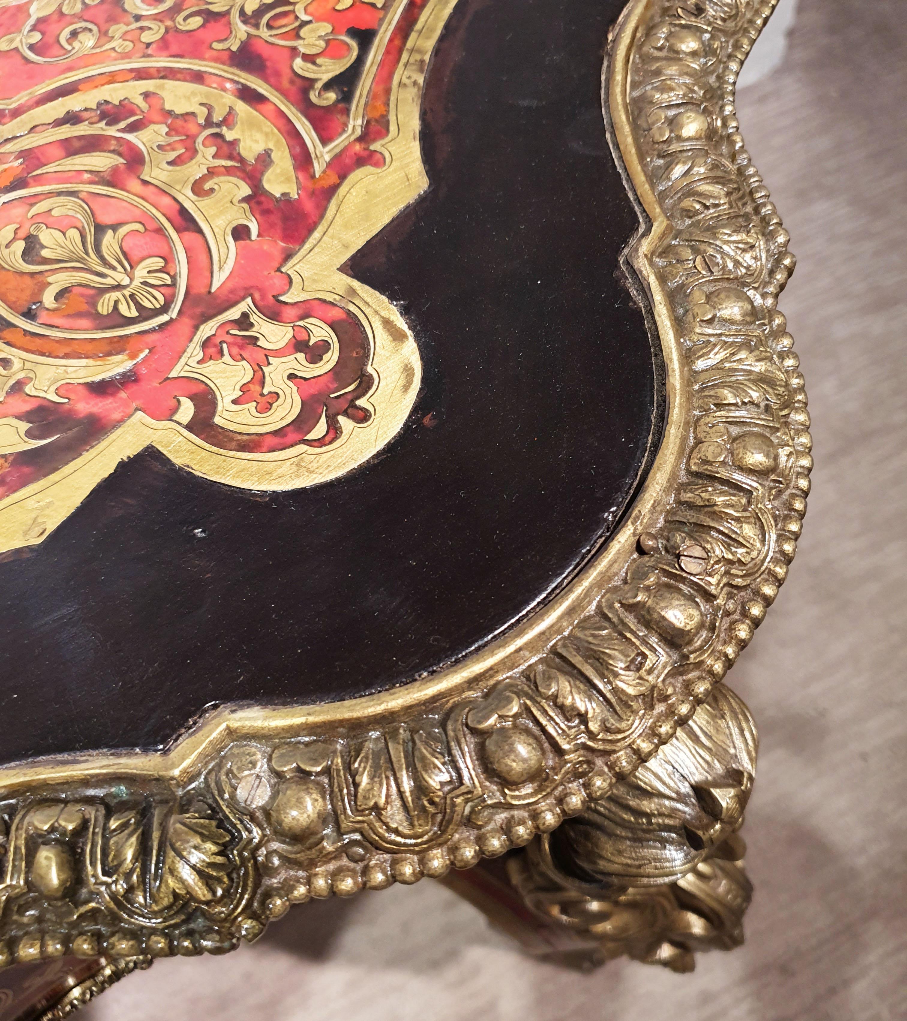 19th Century Boulle Shaped Centre Table In Good Condition In London, GB
